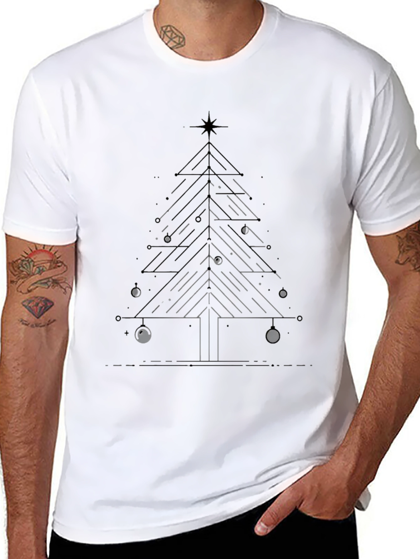 Minimalist Christmas Tree T-Shirt