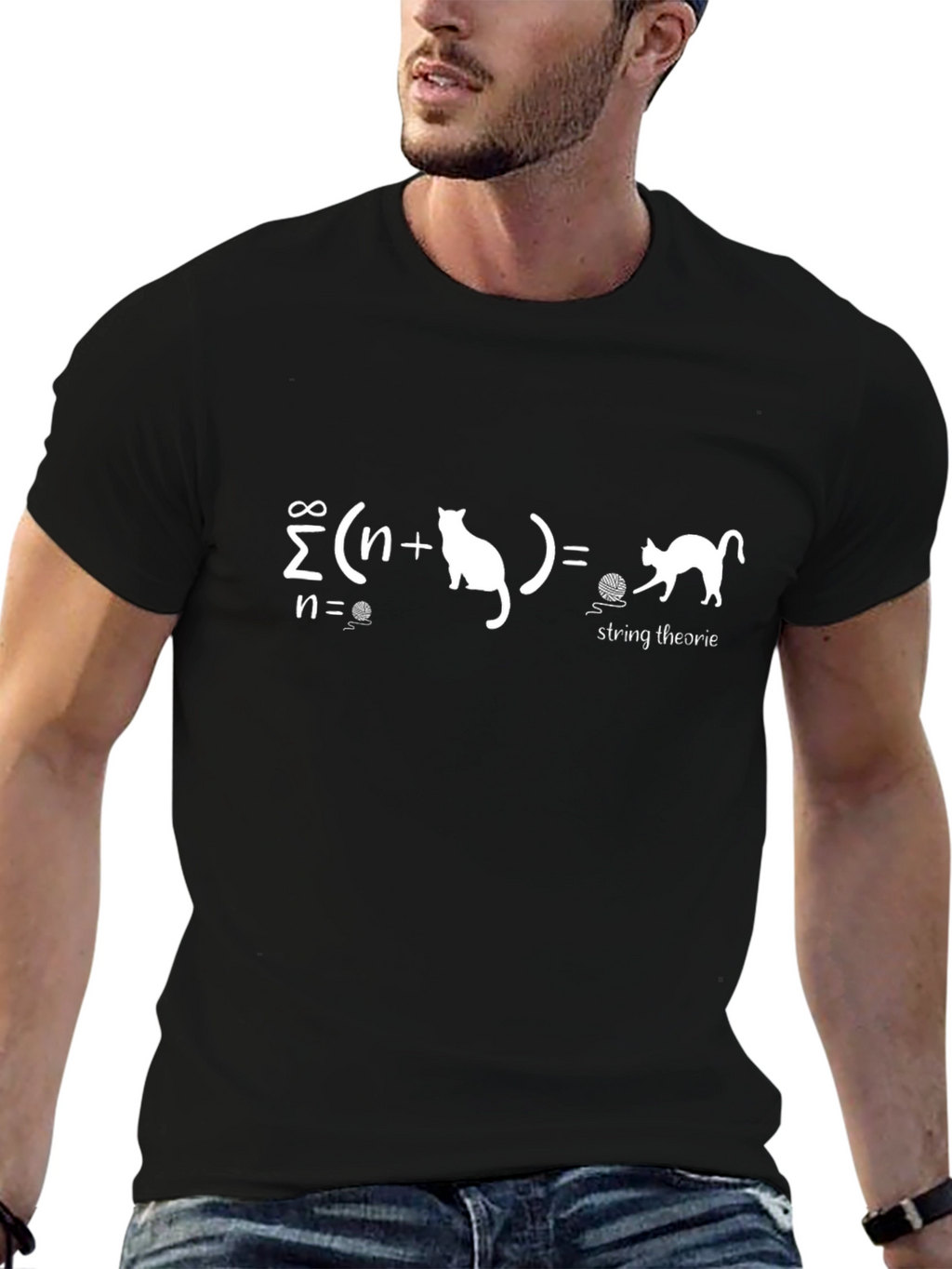 String Theory Cat T-Shirt - Summation Equation Tee