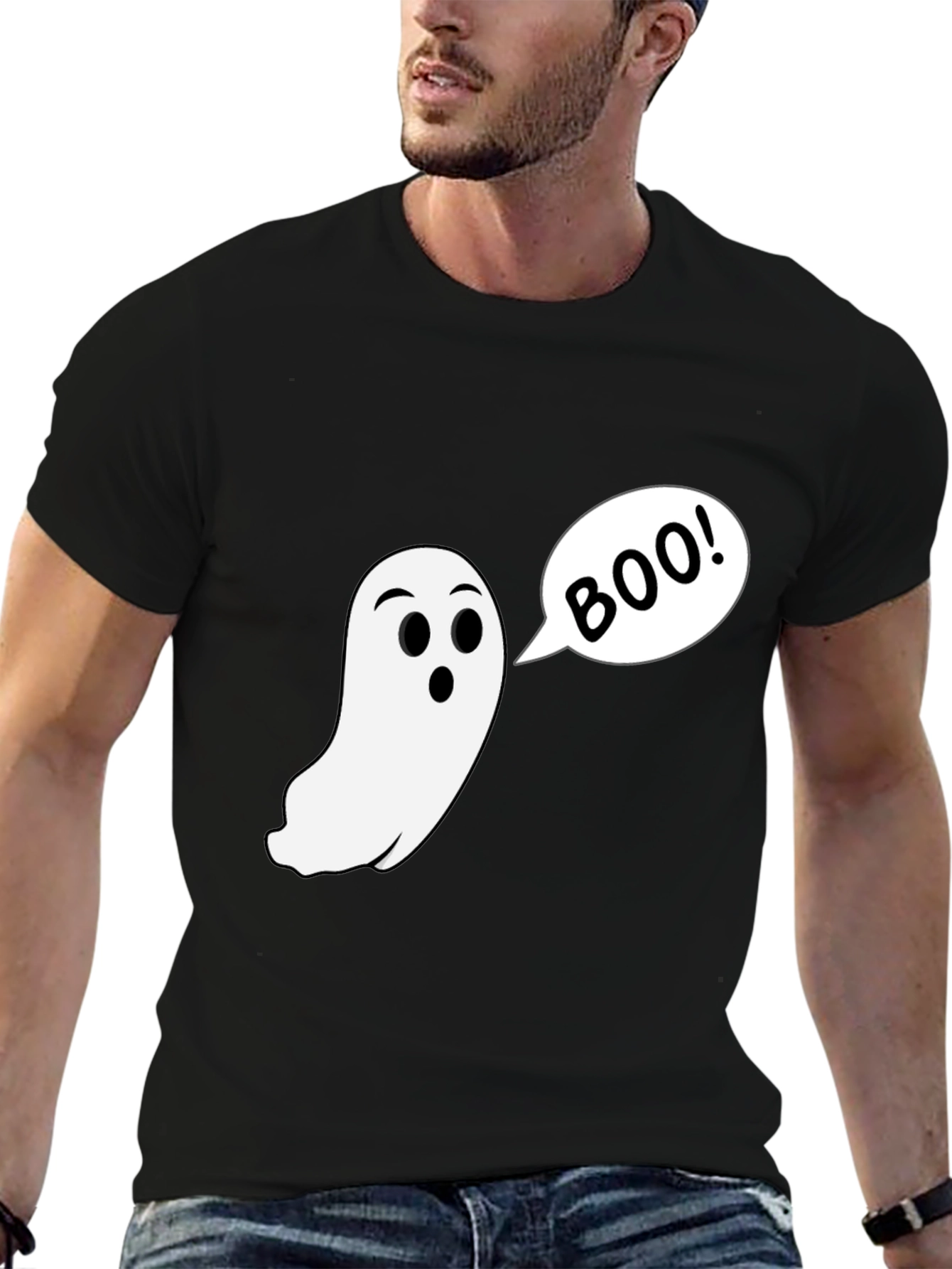 Boo Ghost T-Shirt - Spooky Season Style