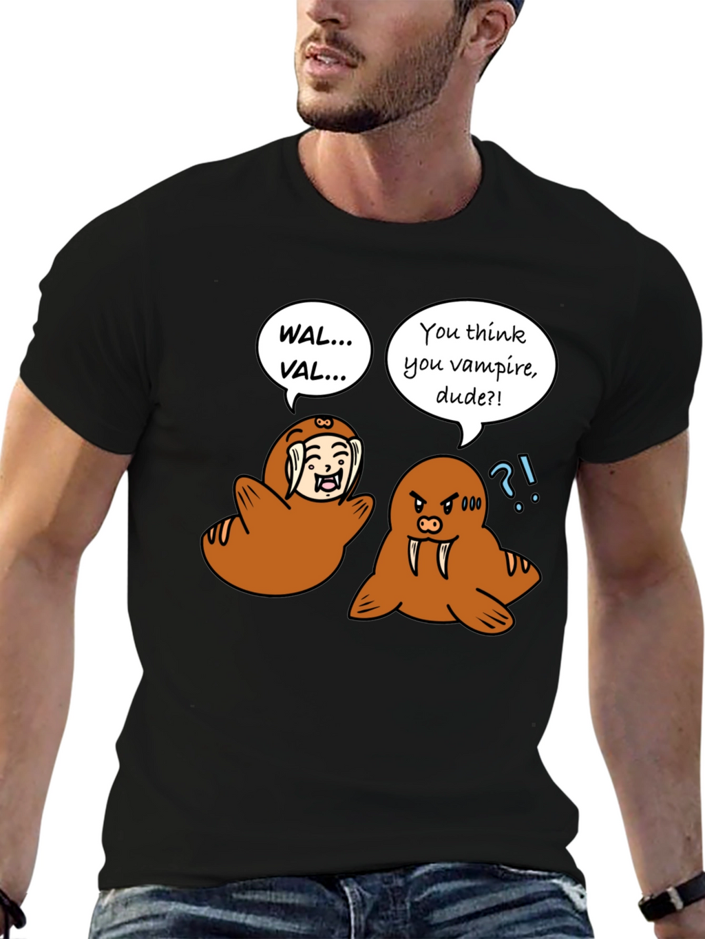 Walrus Vampire Graphic Tee