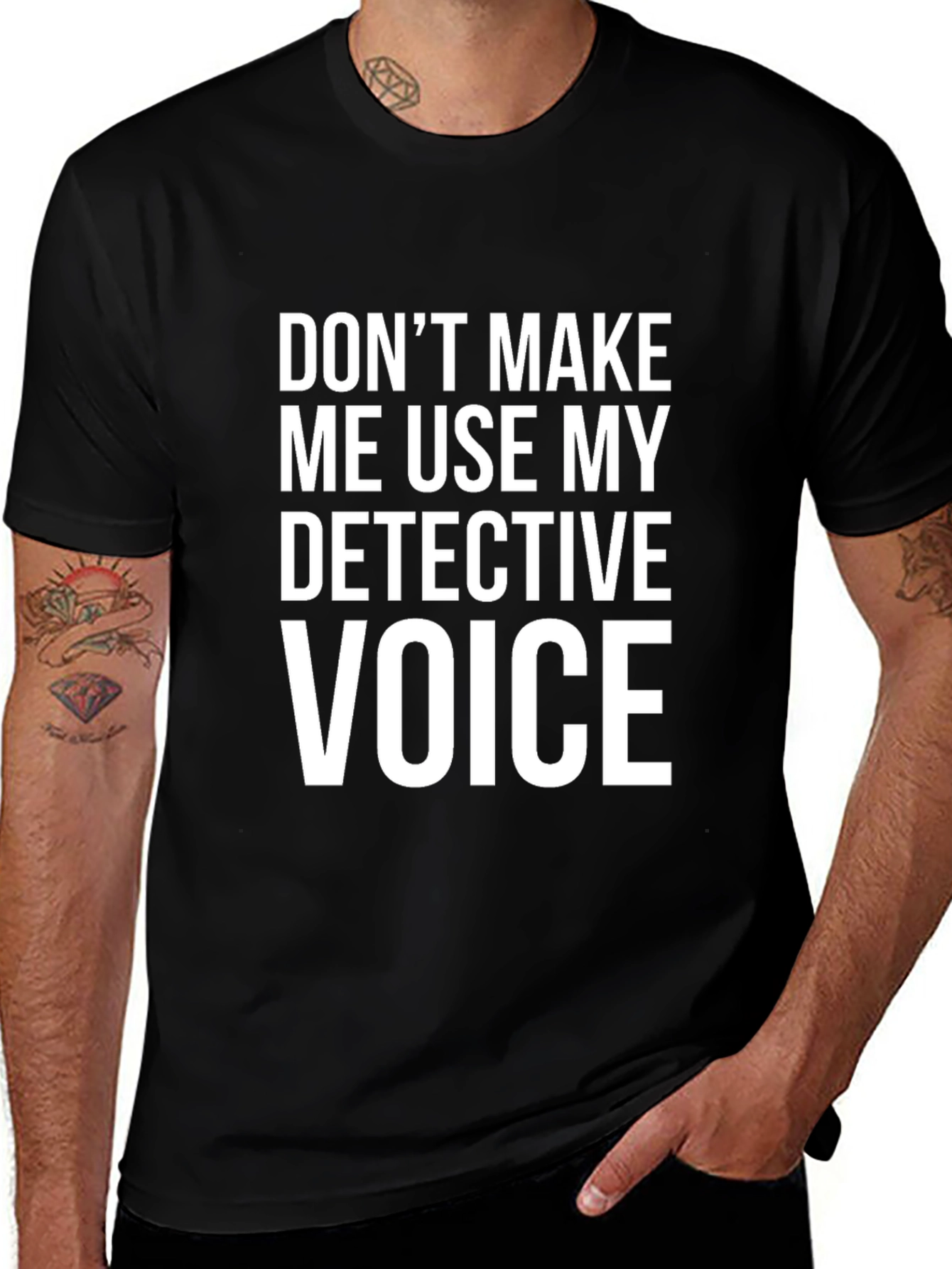Detective Voice T-Shirt - Funny Novelty Tee