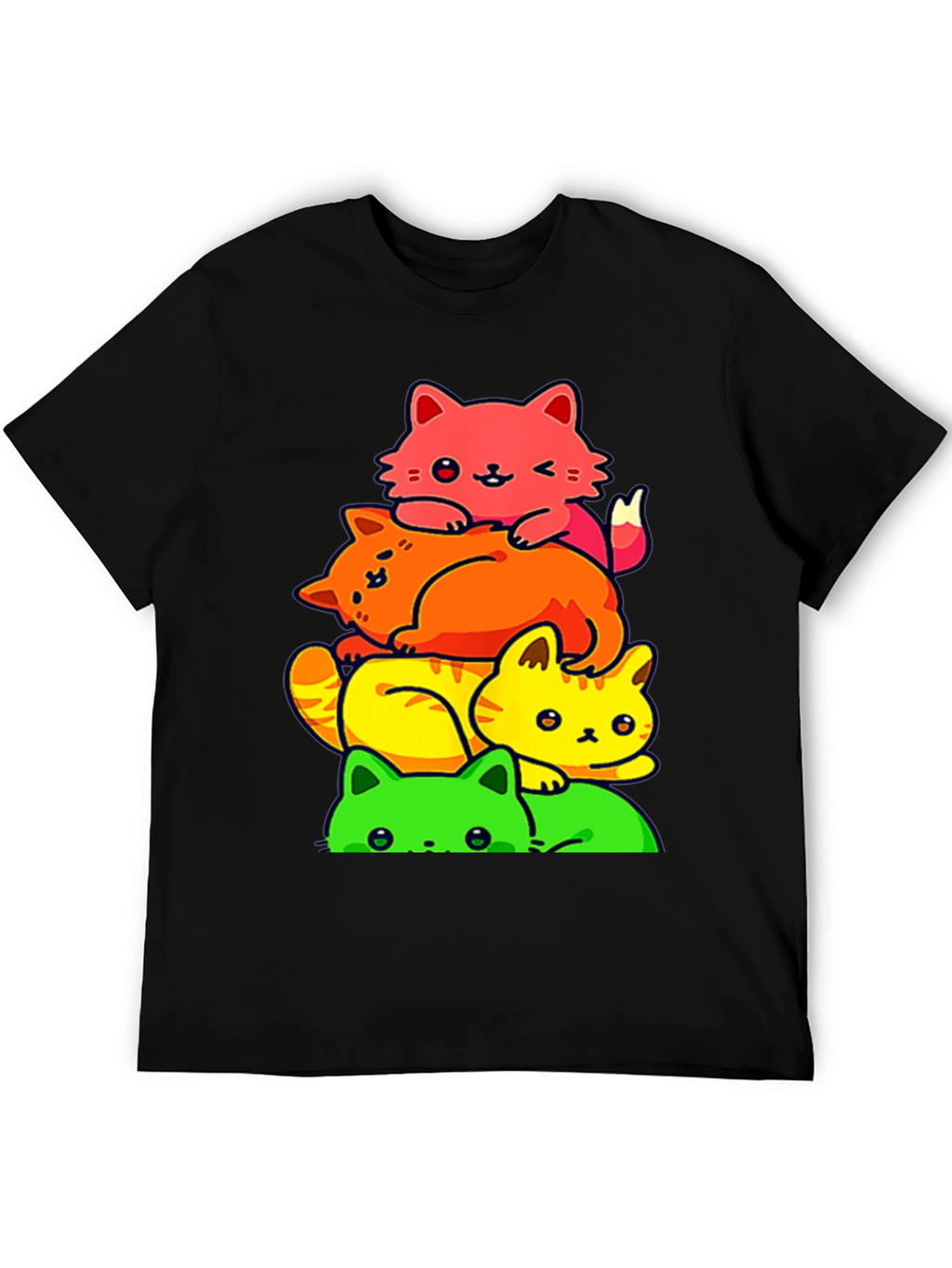 Colorful Cat Stack T-Shirt