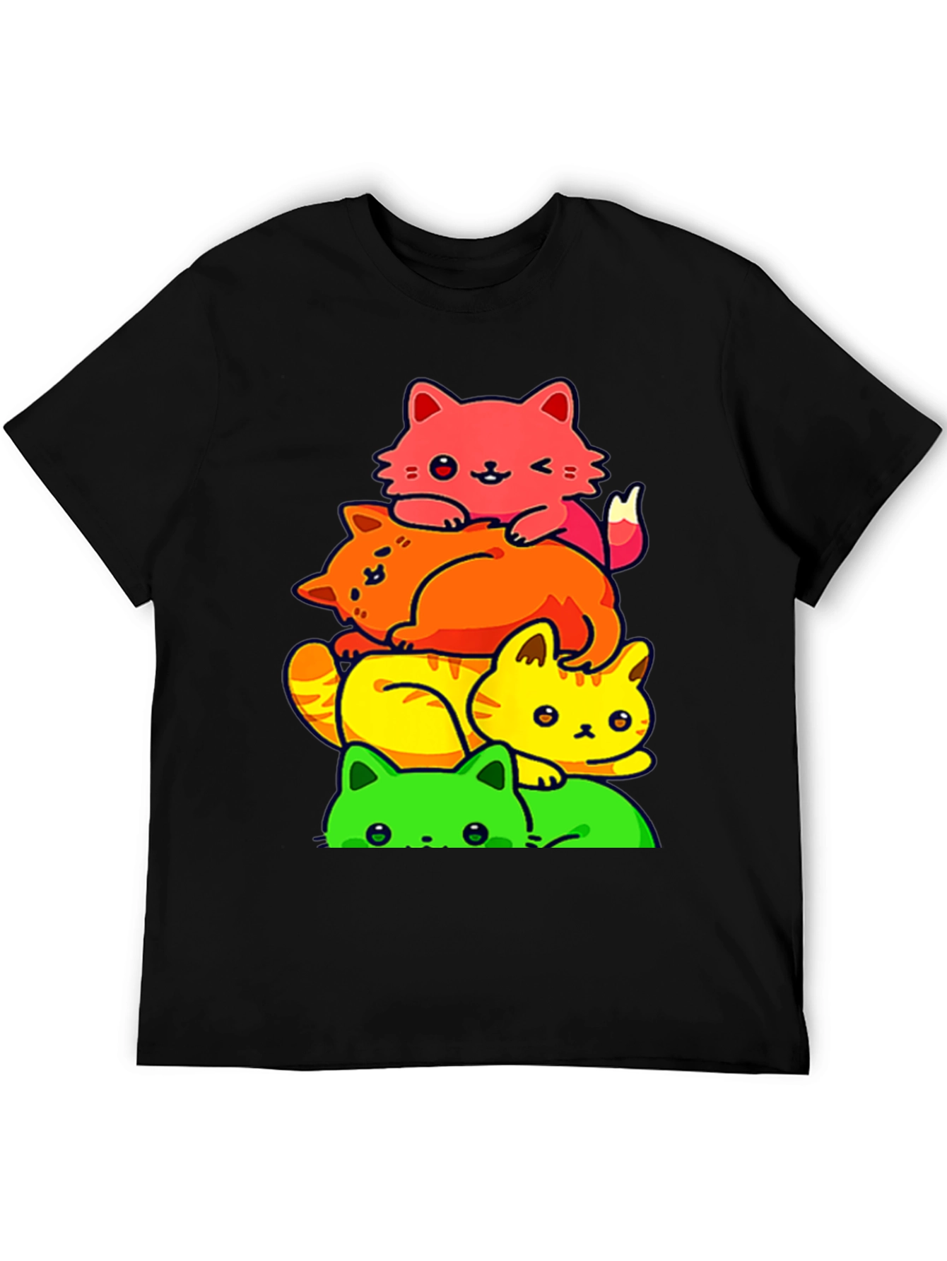 Colorful Cat Stack T-Shirt