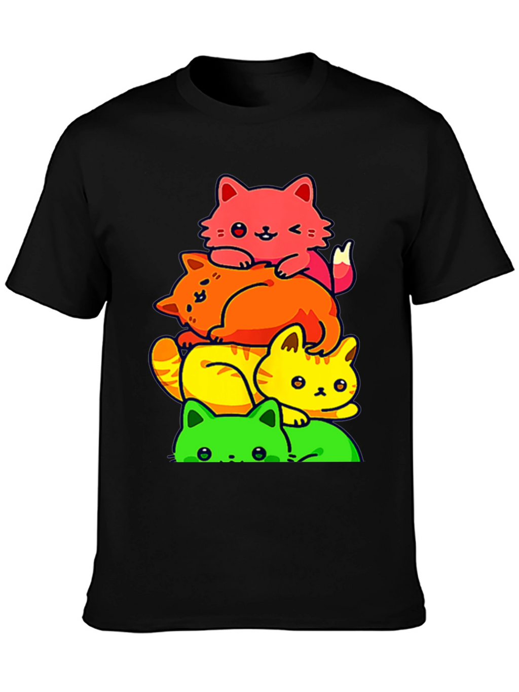 Colorful Cat Stack T-Shirt