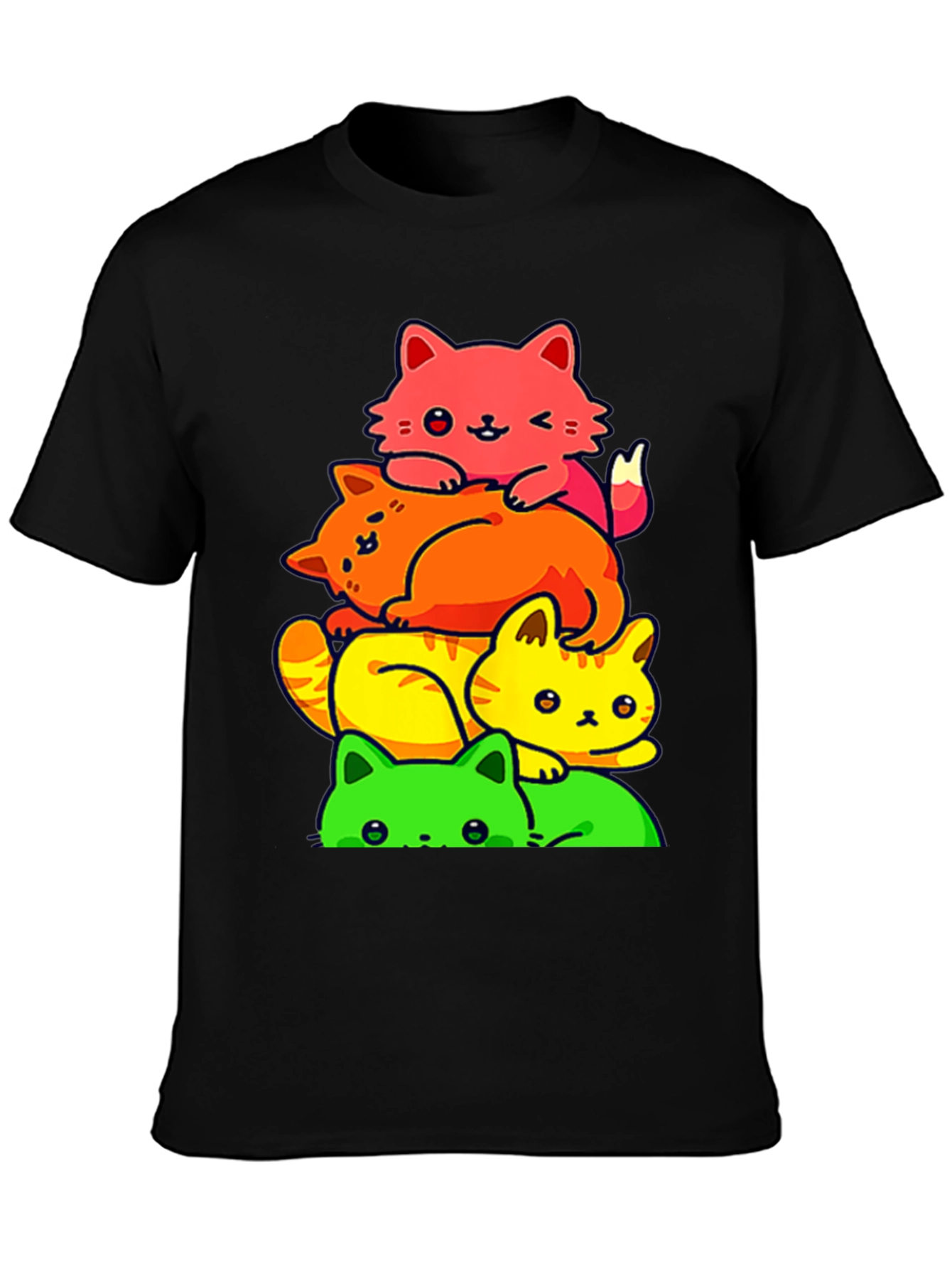 Colorful Cat Stack T-Shirt