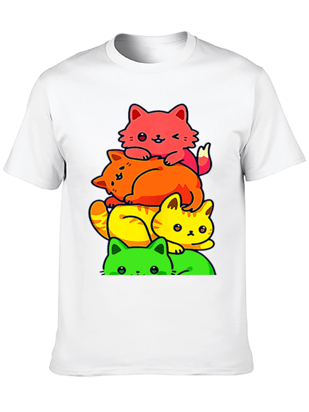 Colorful Cat Stack T-Shirt