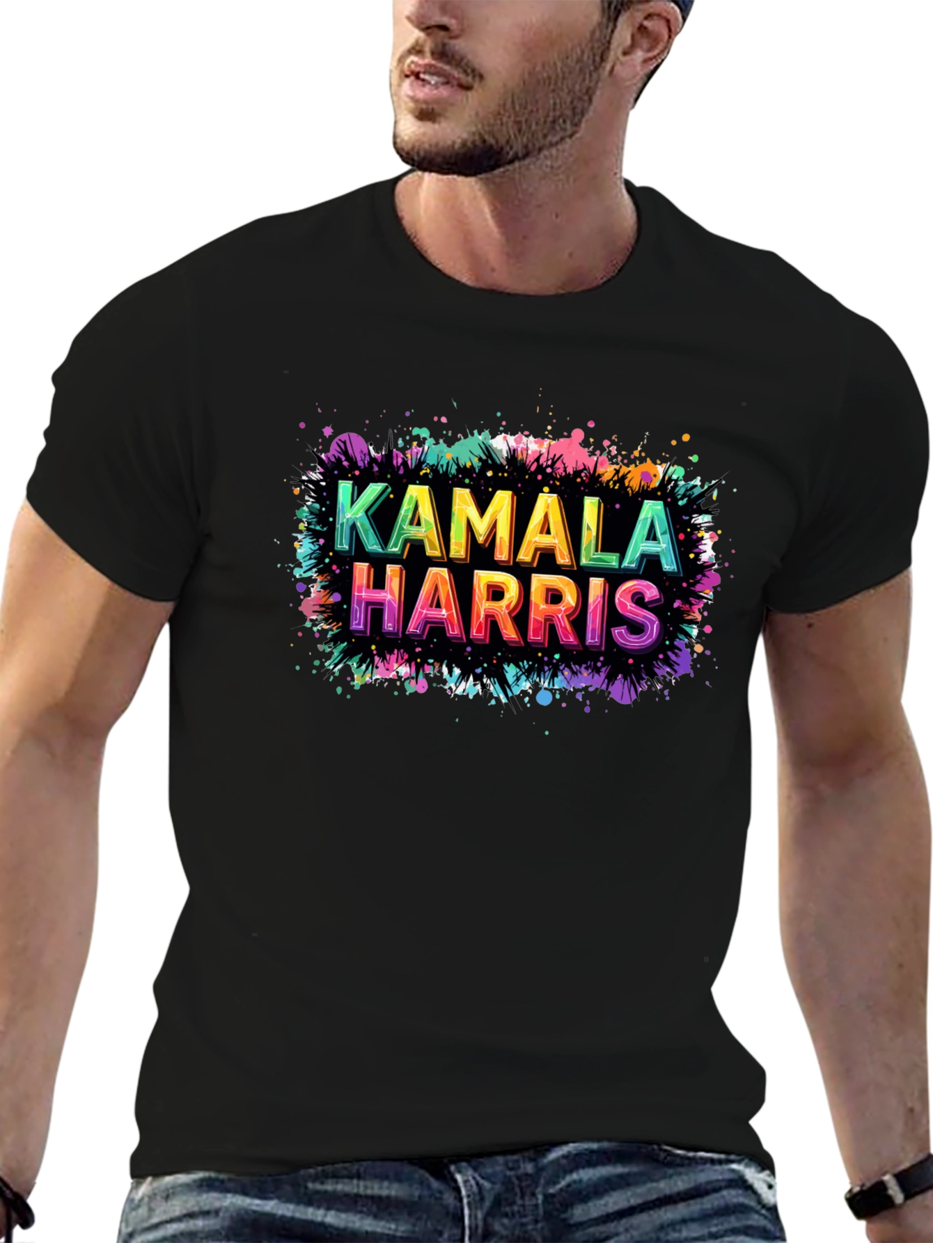 Kamala Harris Colorful Graphic T-Shirt