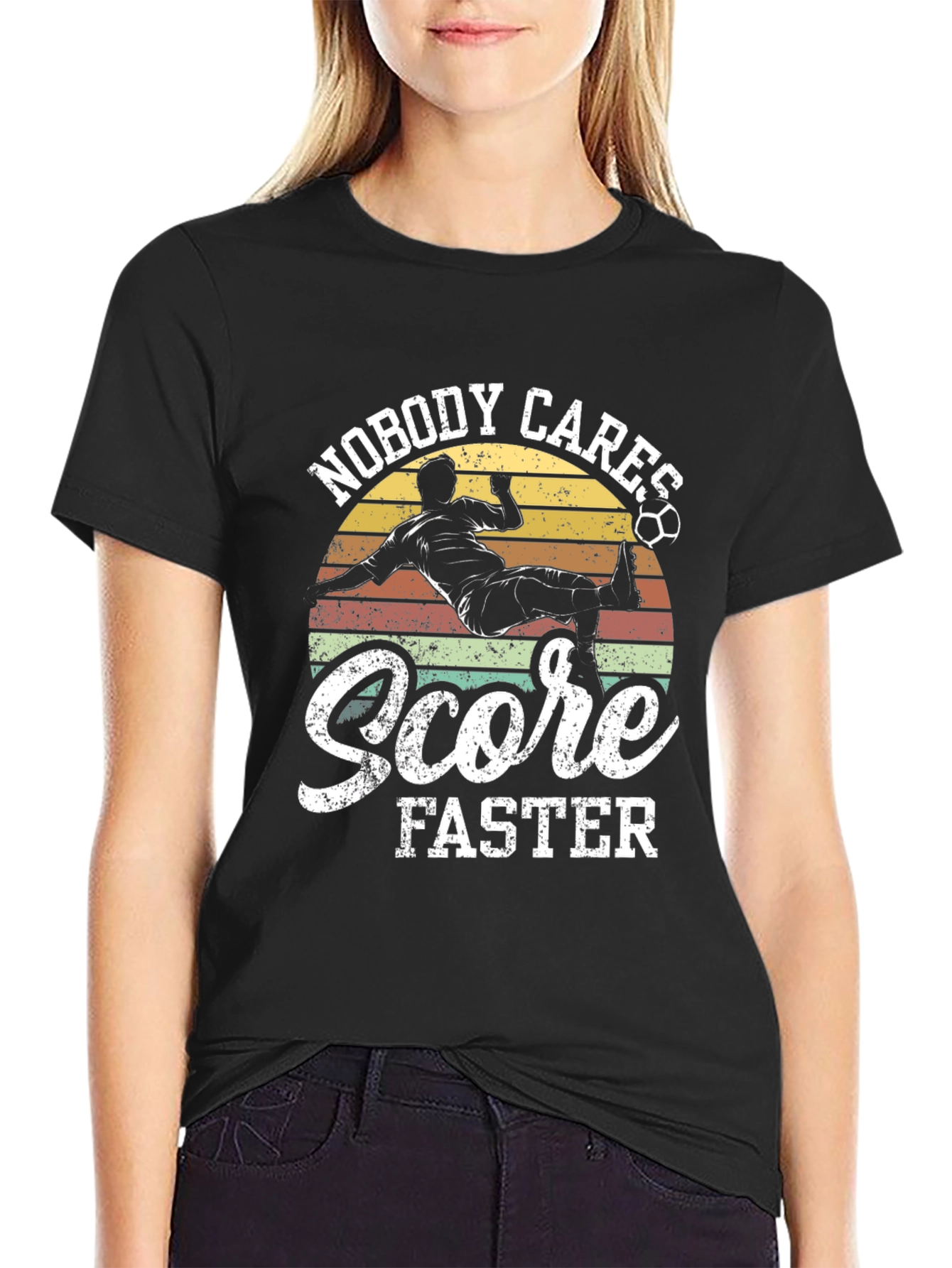 Nobody Cares Score Faster Graphic T-Shirt