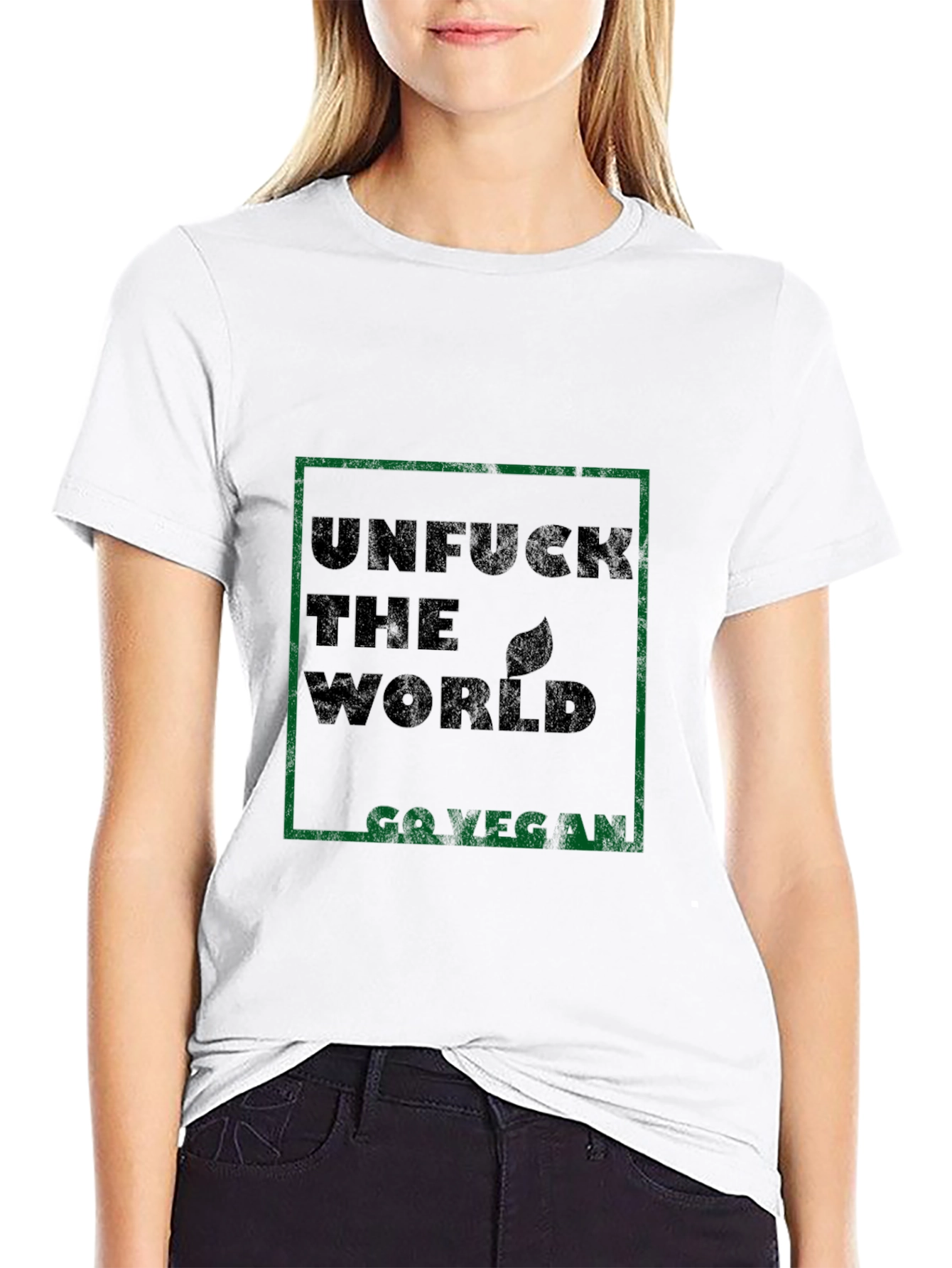 Unfuck The World Go Vegan T-Shirt - Activist Tee