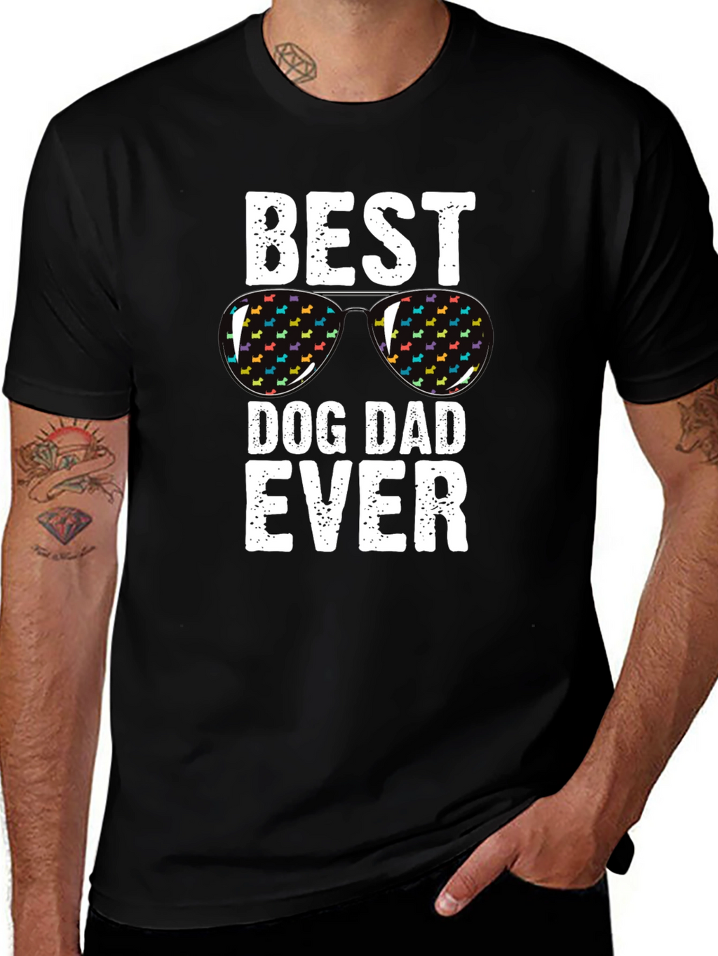 Best Dog Dad Ever T-Shirt - Novelty Graphic Tee
