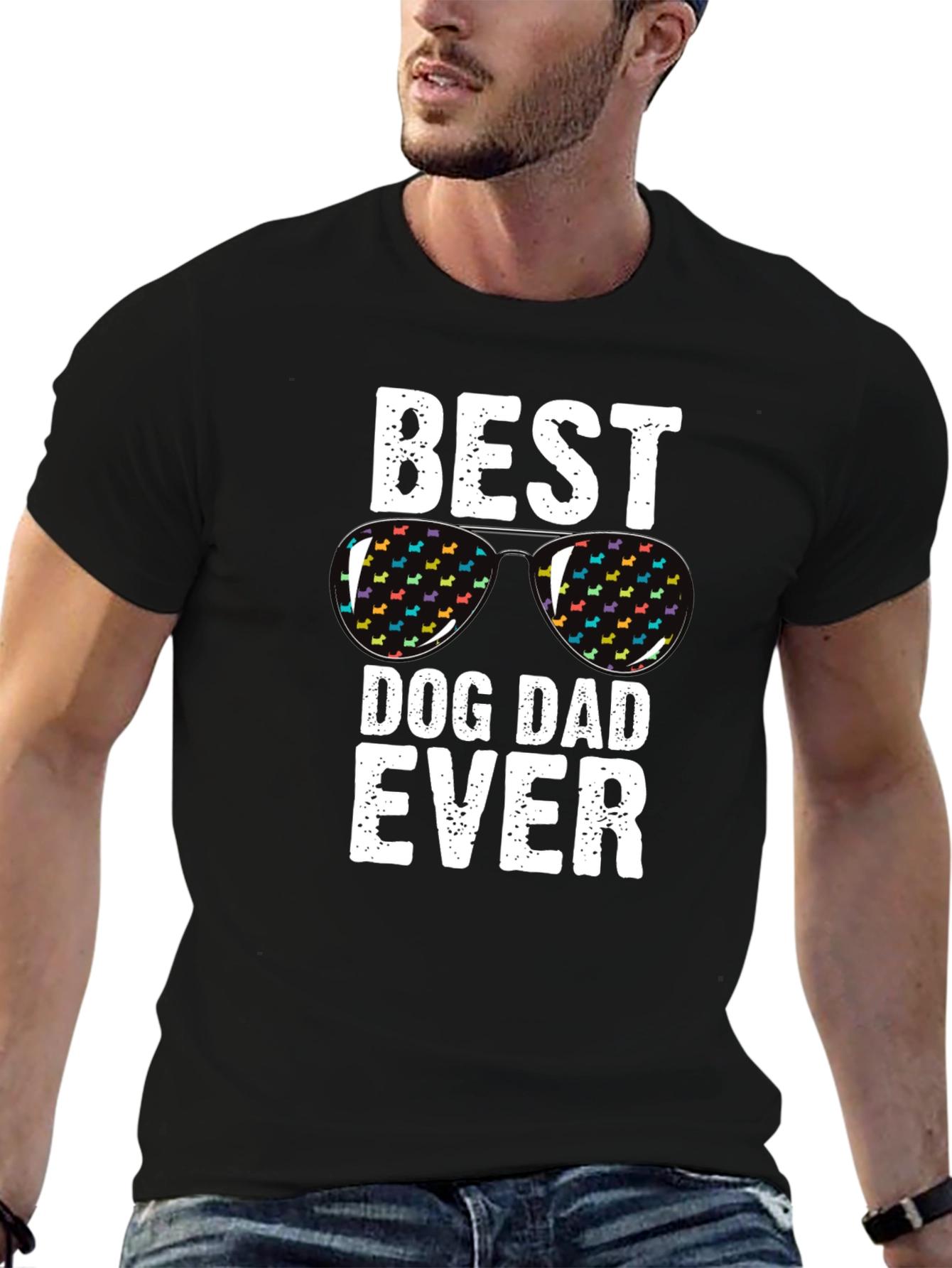 Best Dog Dad Ever T-Shirt - Novelty Graphic Tee