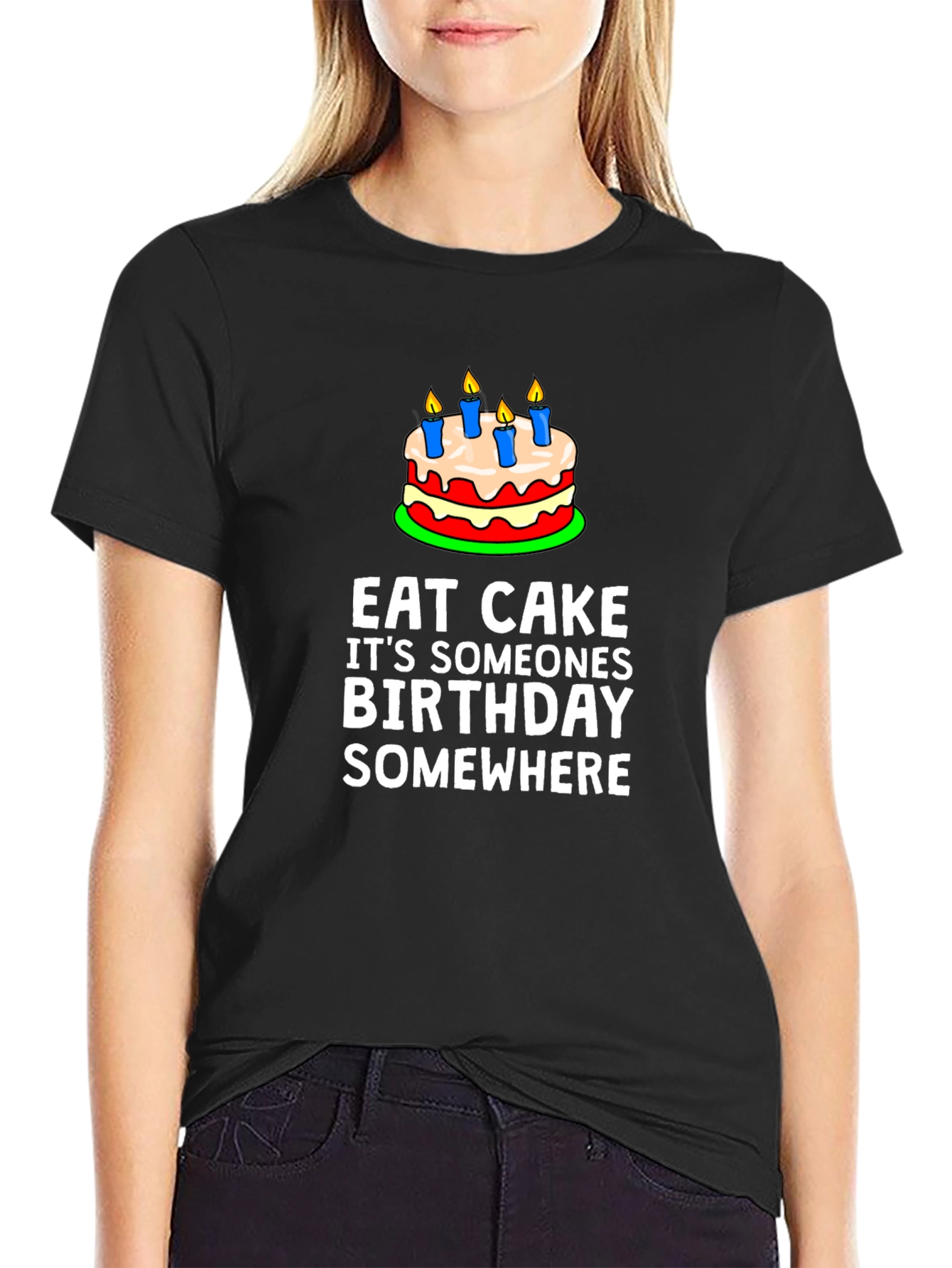 Eat Cake Birthday T-Shirt - Funny Graphic Tee