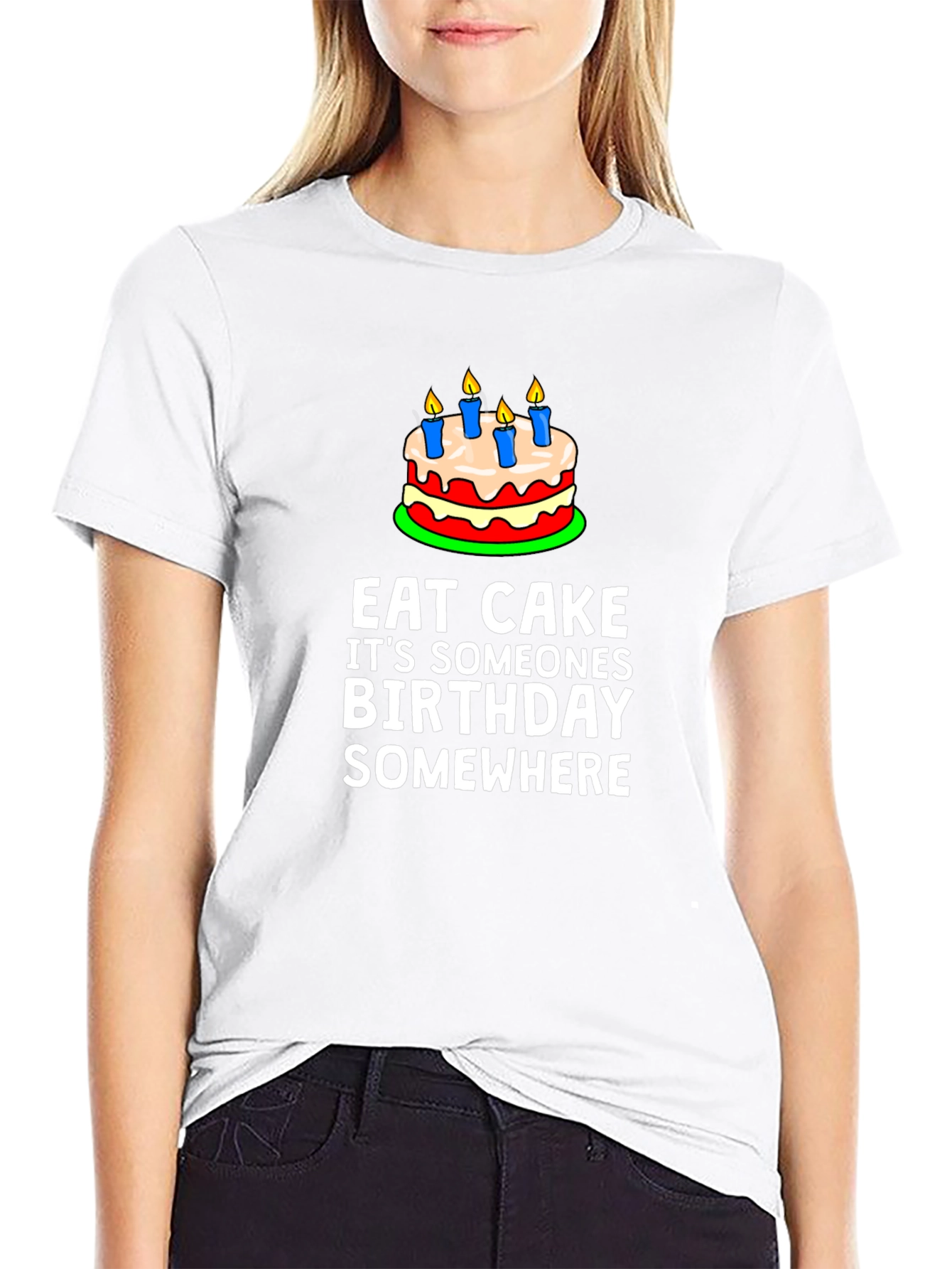 Eat Cake Birthday T-Shirt - Funny Graphic Tee
