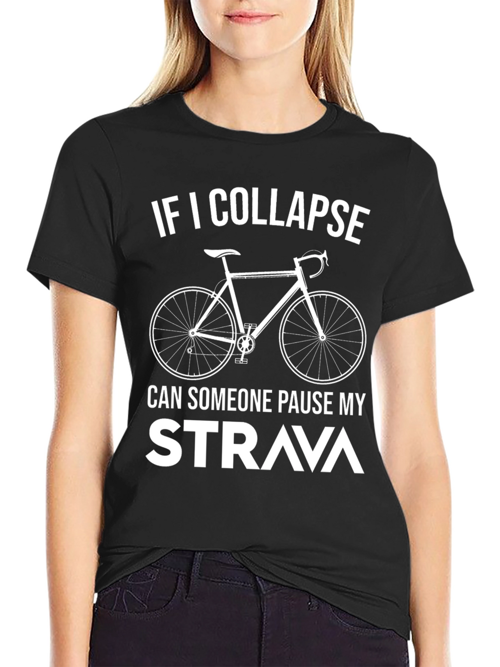 Cycling T-Shirt: If I Collapse Pause Strava!