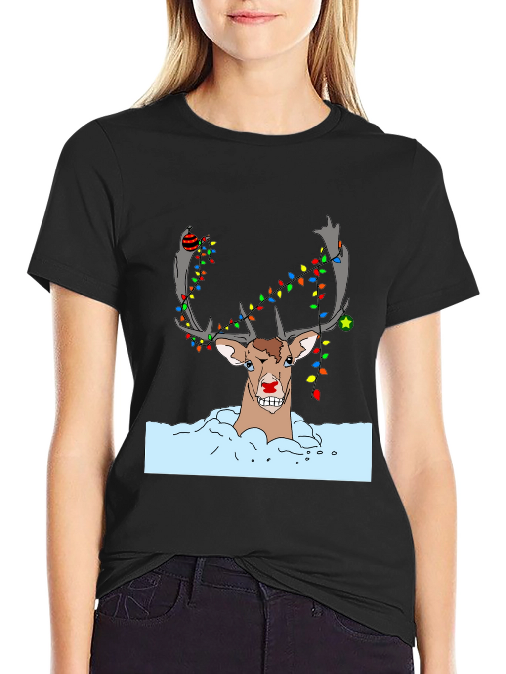 Rudolph Christmas T-Shirt - Holiday Reindeer