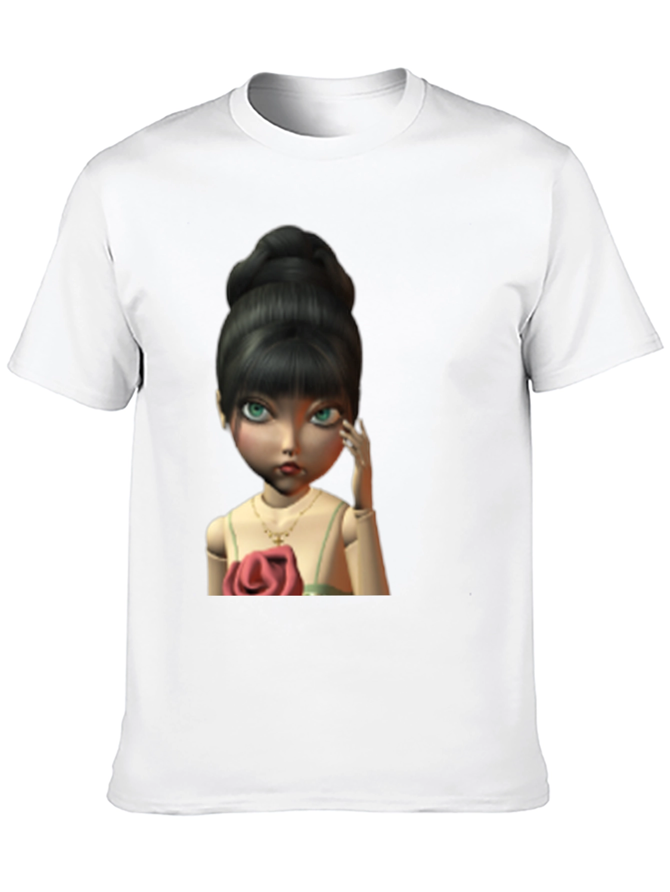 Doll Graphic Print Black T-Shirt