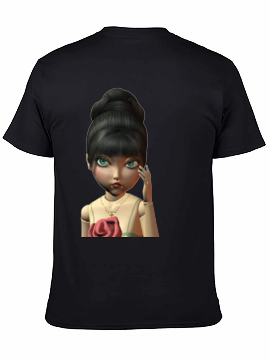Doll Graphic Print Black T-Shirt