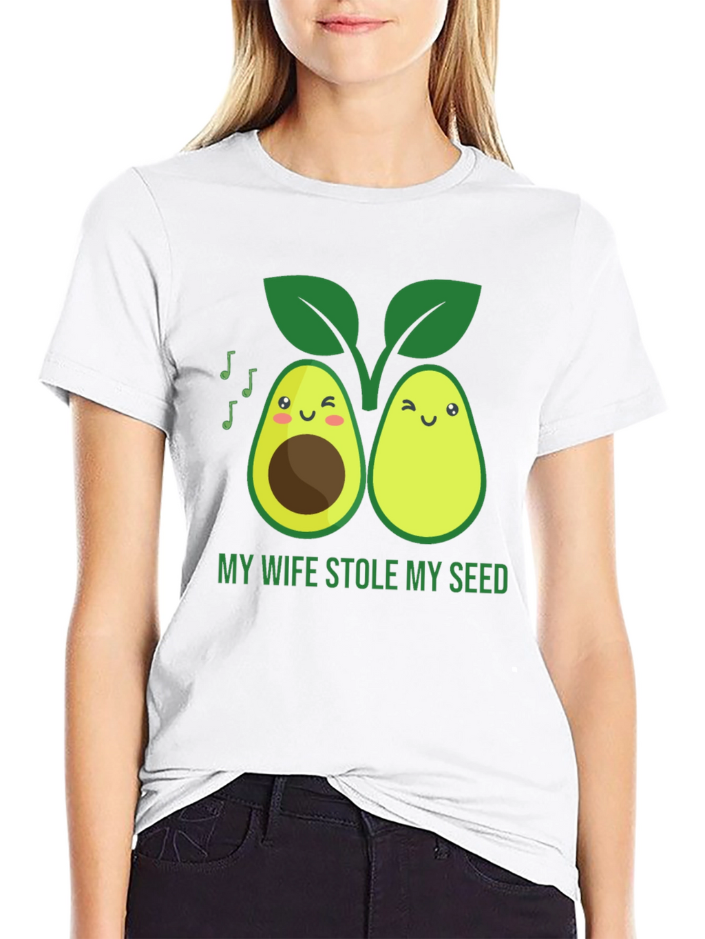Funny Avocado Graphic T-Shirt - Stole My Seed
