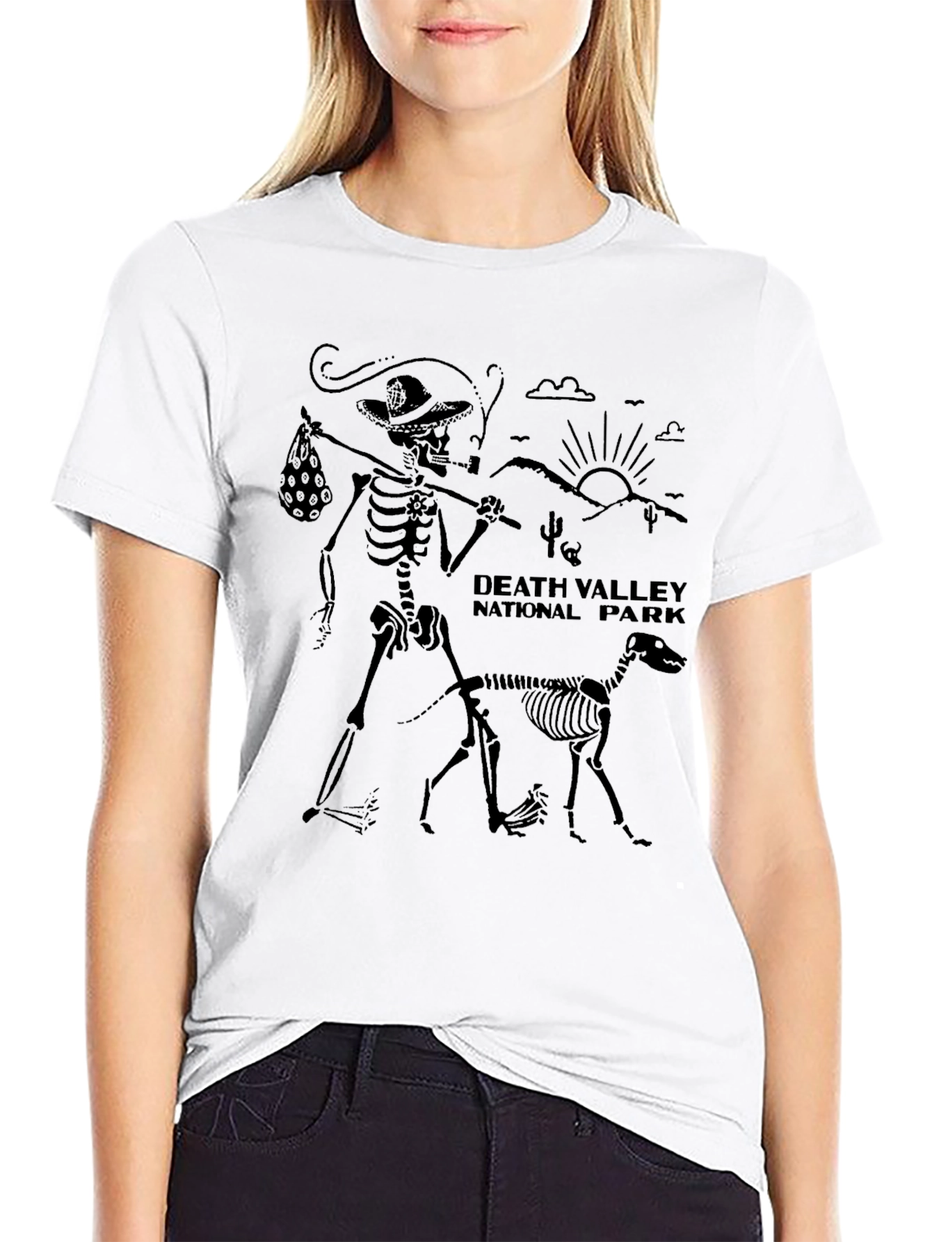 Death Valley Skeleton Graphic T-Shirt