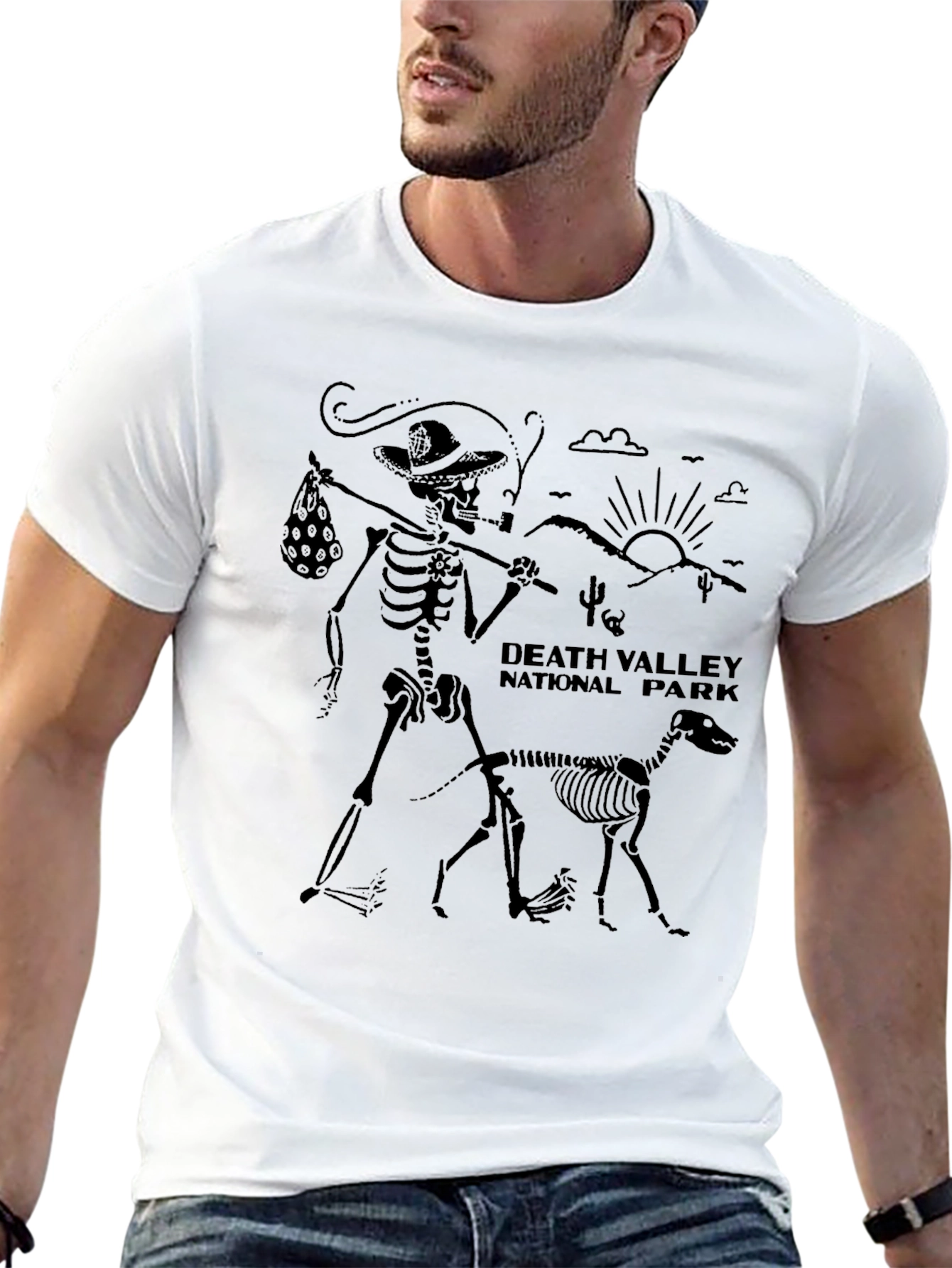 Death Valley Skeleton Graphic T-Shirt