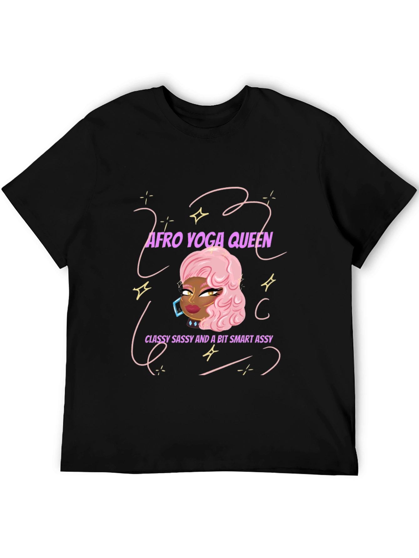Afro Yoga Queen T-Shirt: Classy Sassy & Smart