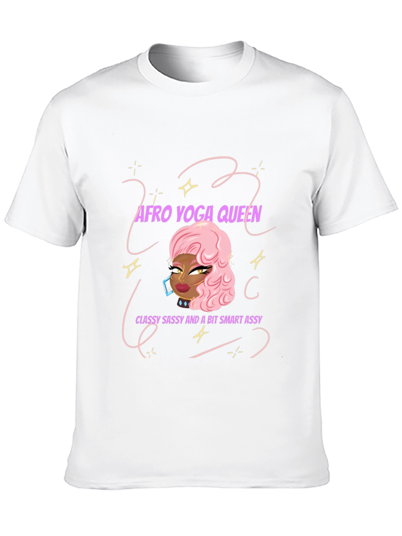 Afro Yoga Queen T-Shirt: Classy Sassy & Smart