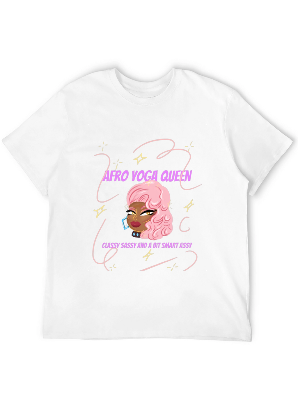 Afro Yoga Queen T-Shirt: Classy Sassy & Smart