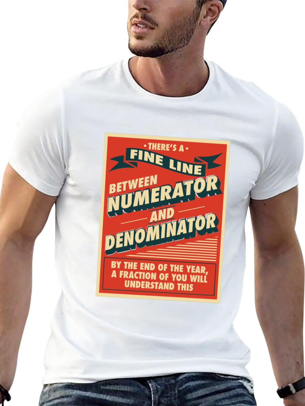 Fine Line Between Numerator & Denominator T-Shirt