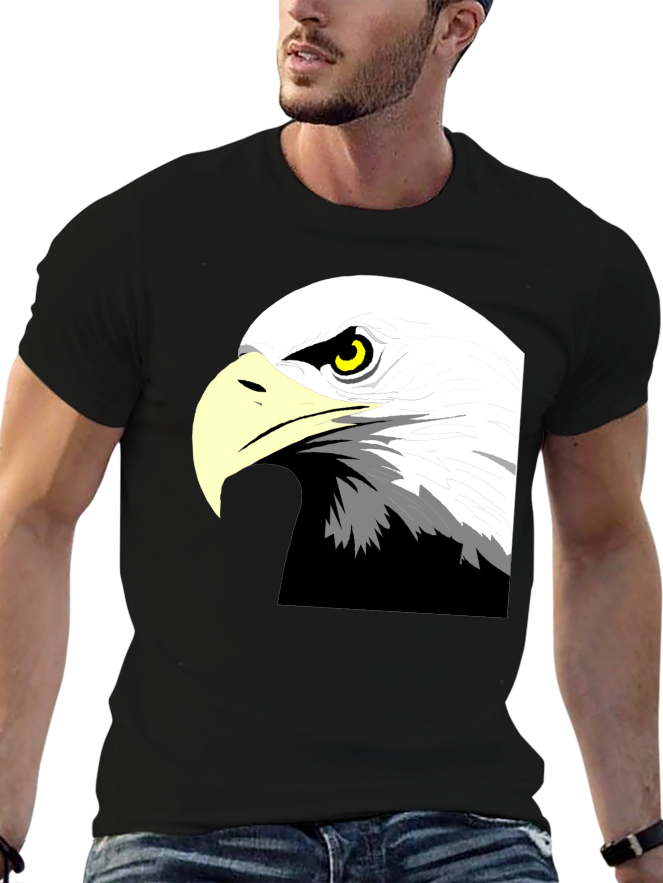 Bold Eagle Graphic Black T-Shirt