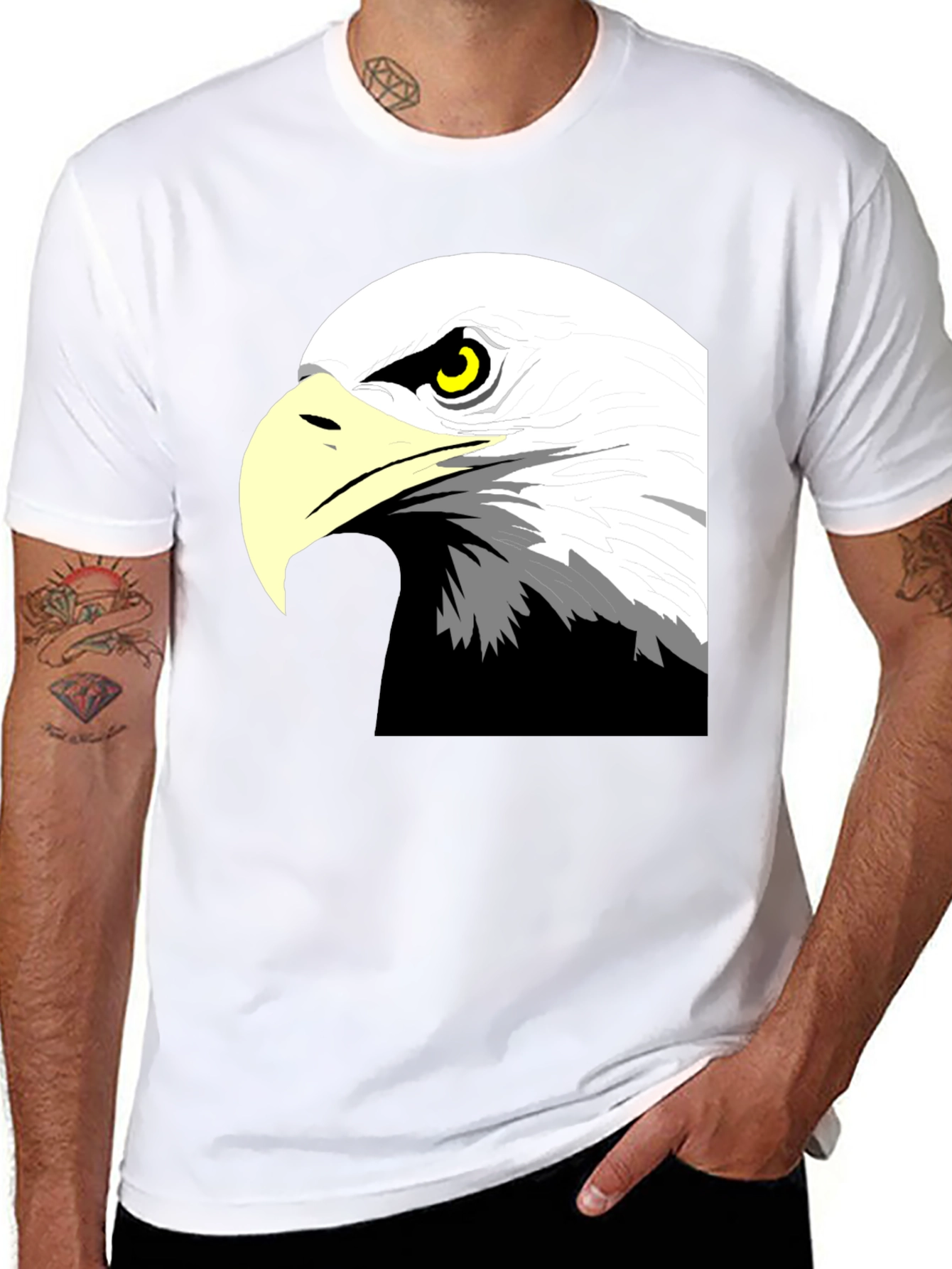 Bold Eagle Graphic Black T-Shirt
