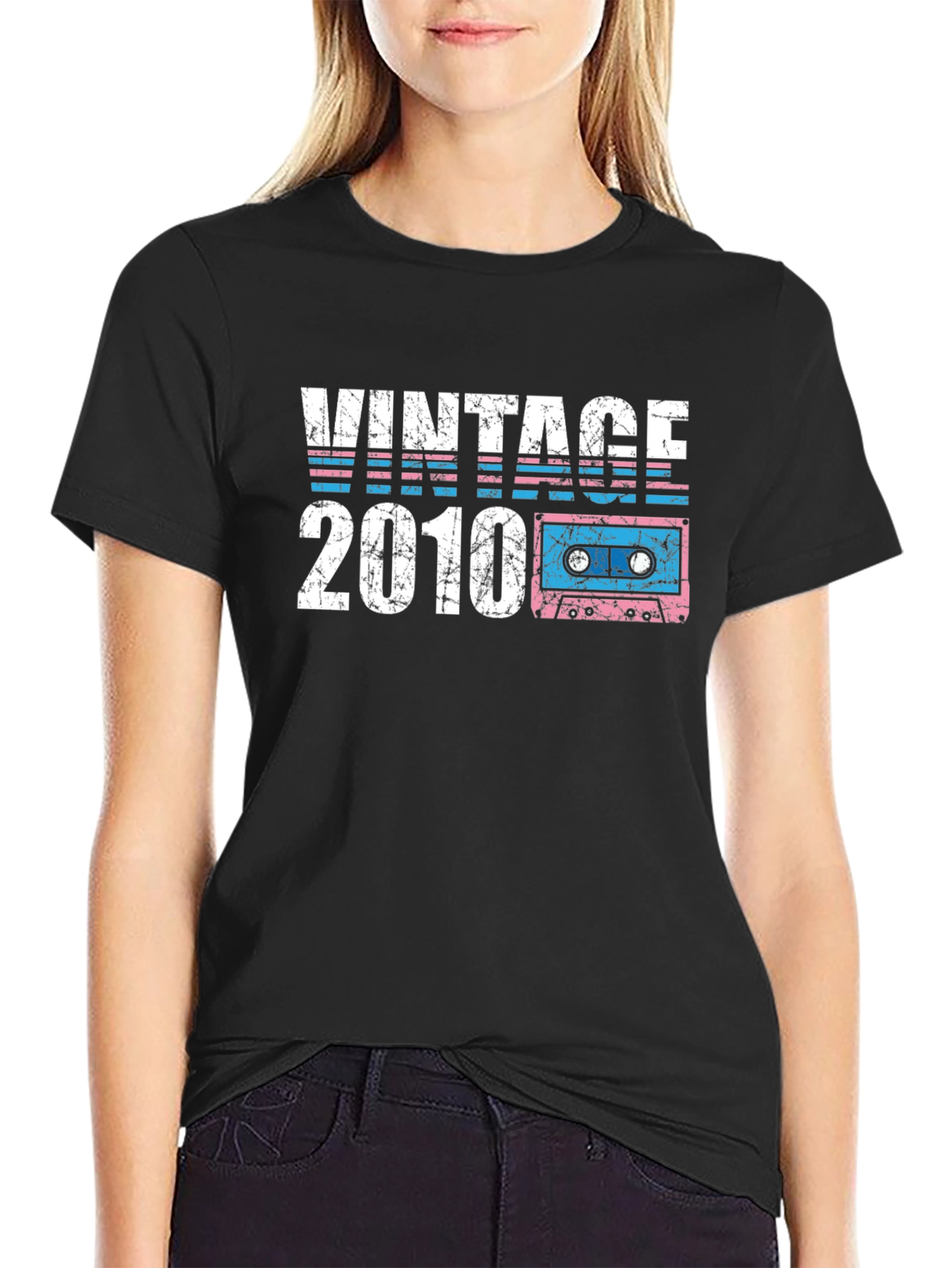 Vintage 2010 Cassette Tape Graphic T-Shirt