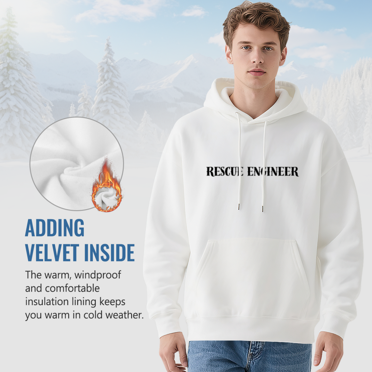 Statement Piece Hoodie - Bold Design Pullover #0576