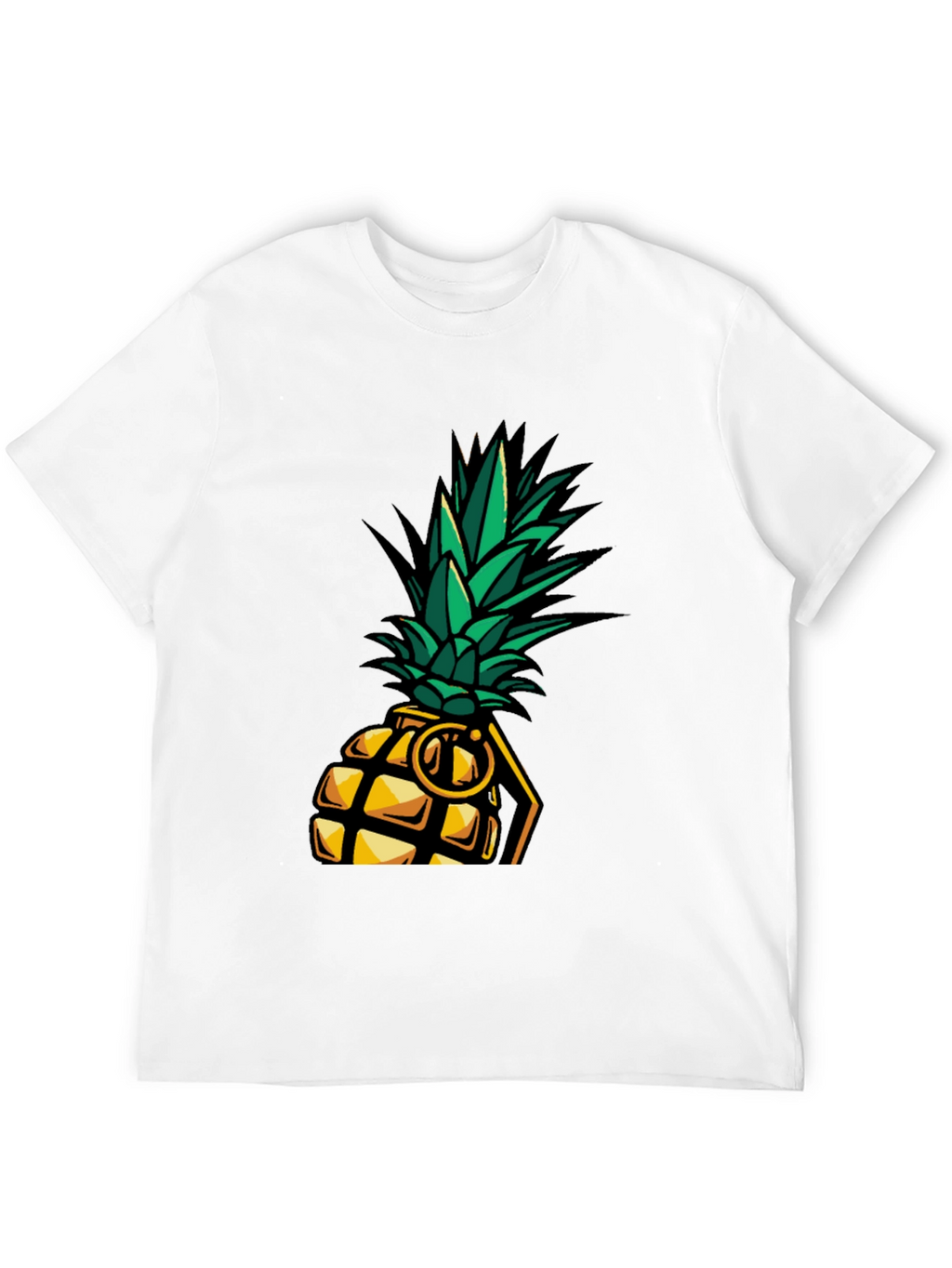 Pineapple Grenade Graphic Tee - Cool Novelty T-Shirt