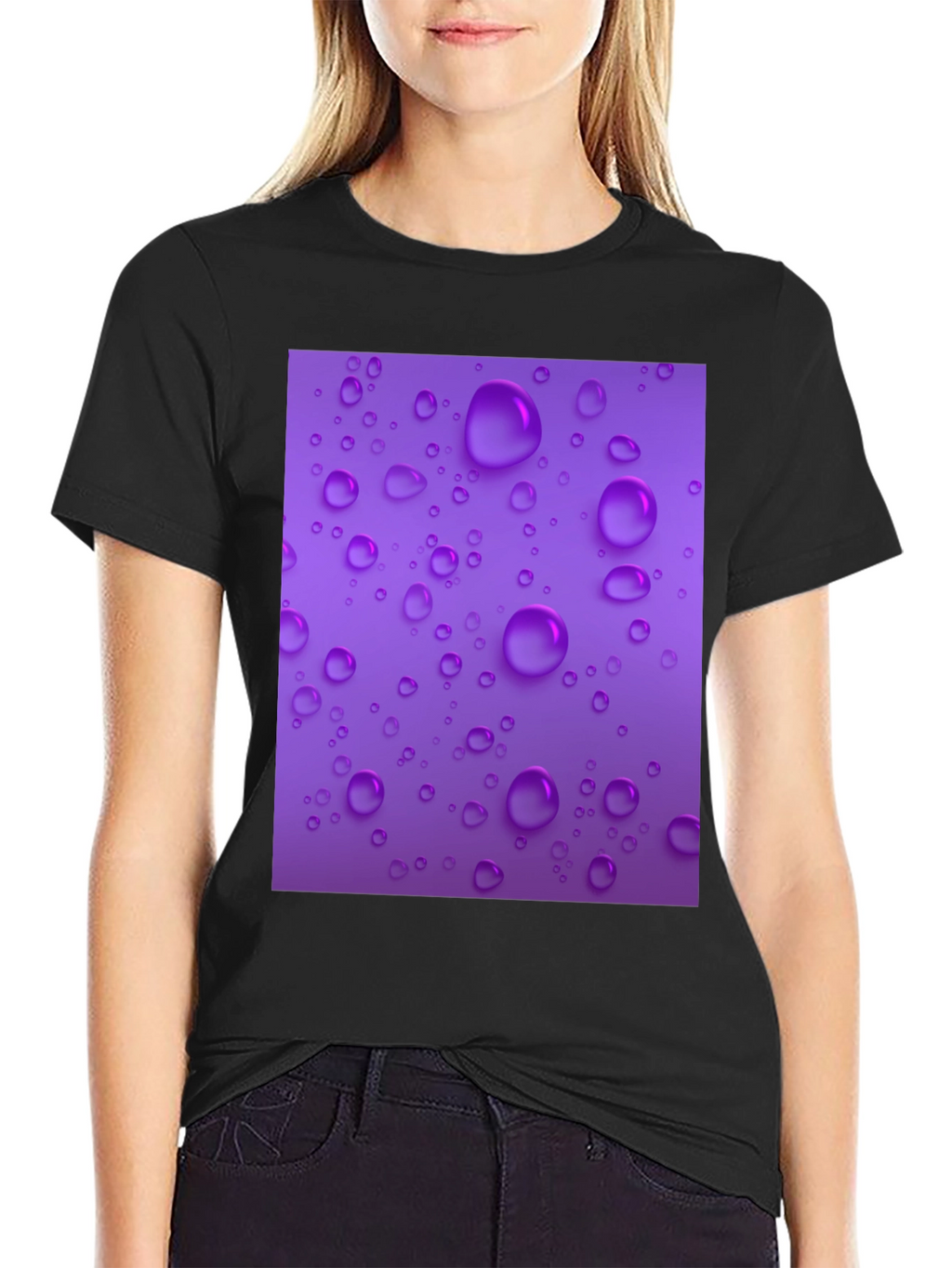 Purple Raindrop T-Shirt - Stylish and Unique!