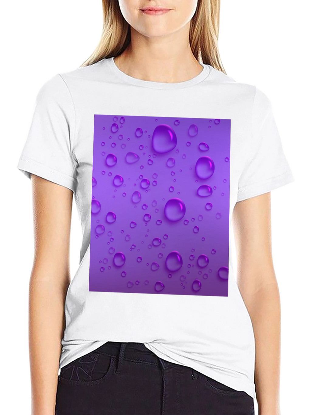 Purple Raindrop T-Shirt - Stylish and Unique!