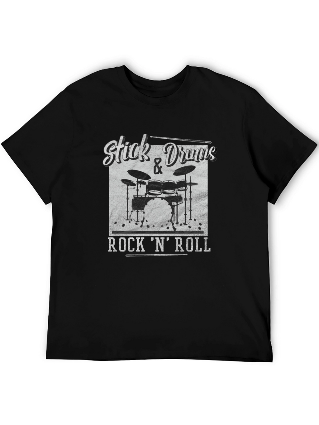 Stick & Drums Rock N Roll Graphic Tee