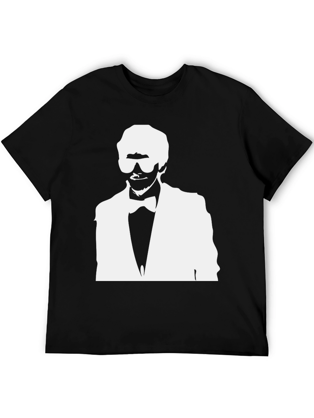 Stylish Black T-Shirt with White Silhouette Graphic