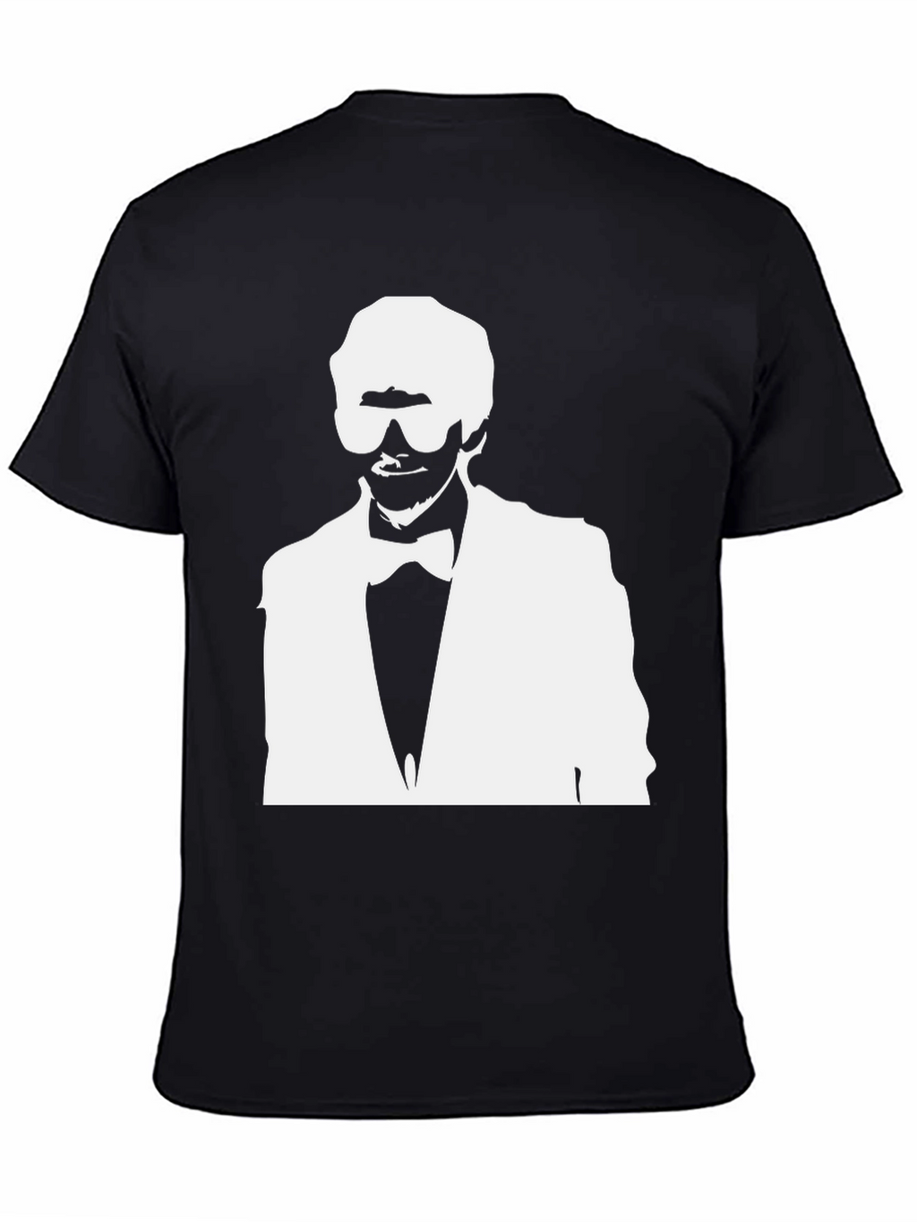 Stylish Black T-Shirt with White Silhouette Graphic