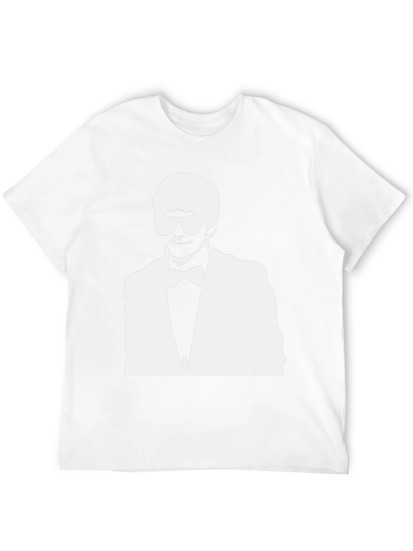 Stylish Black T-Shirt with White Silhouette Graphic