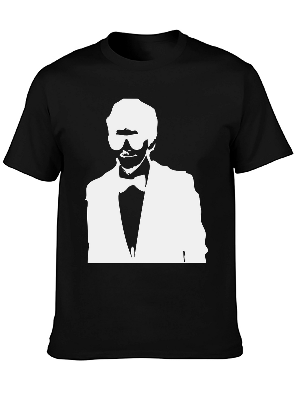 Stylish Black T-Shirt with White Silhouette Graphic
