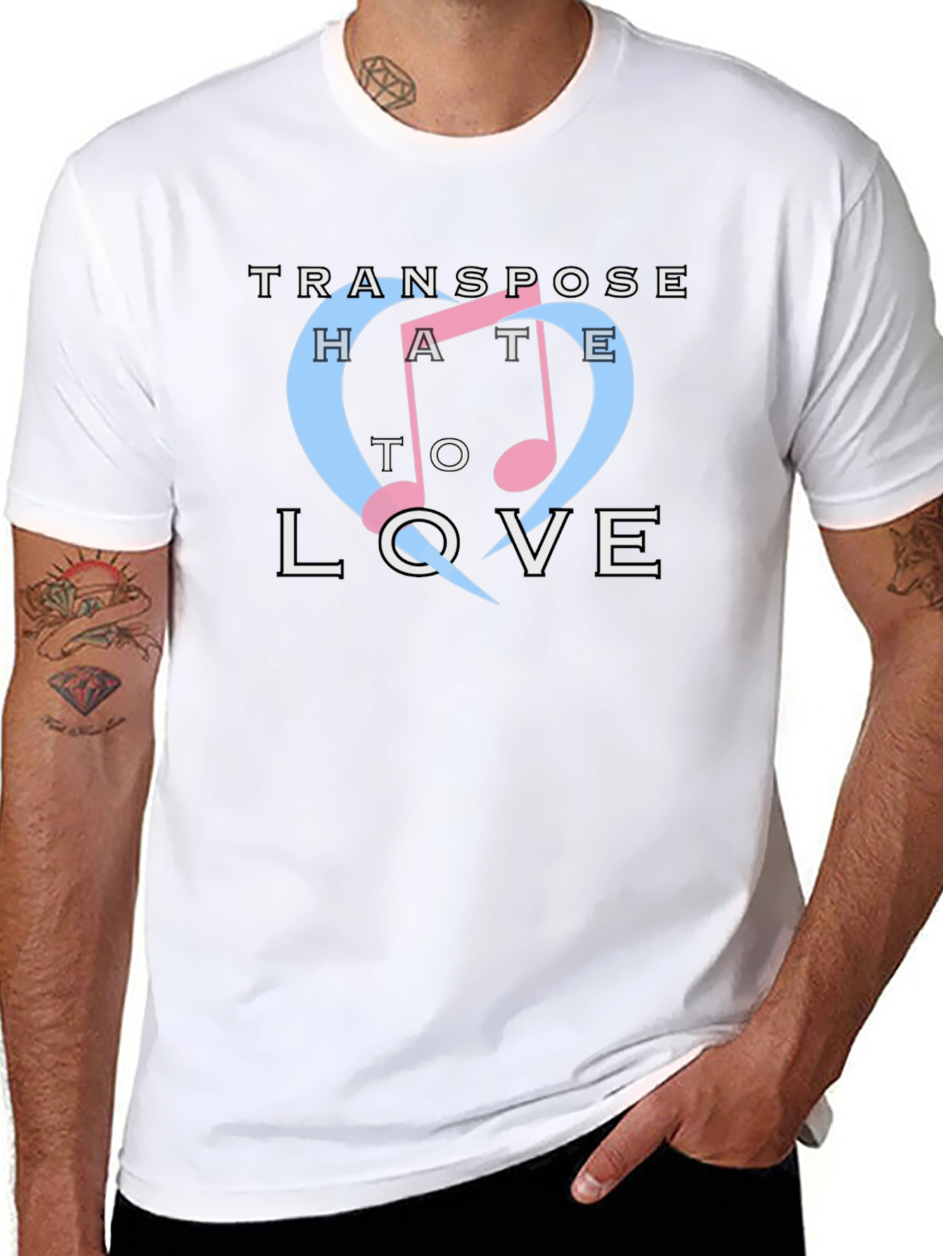 Transpose Hate to Love Graphic T-Shirt