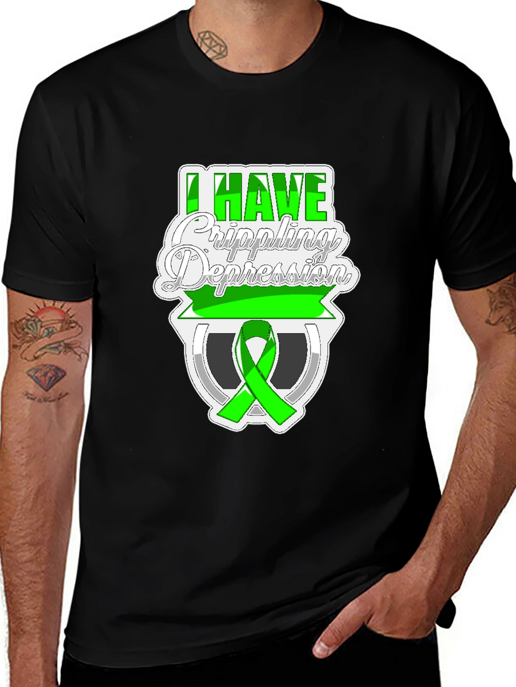 I Have Crippling Depression Awareness Graphic T-Shirt