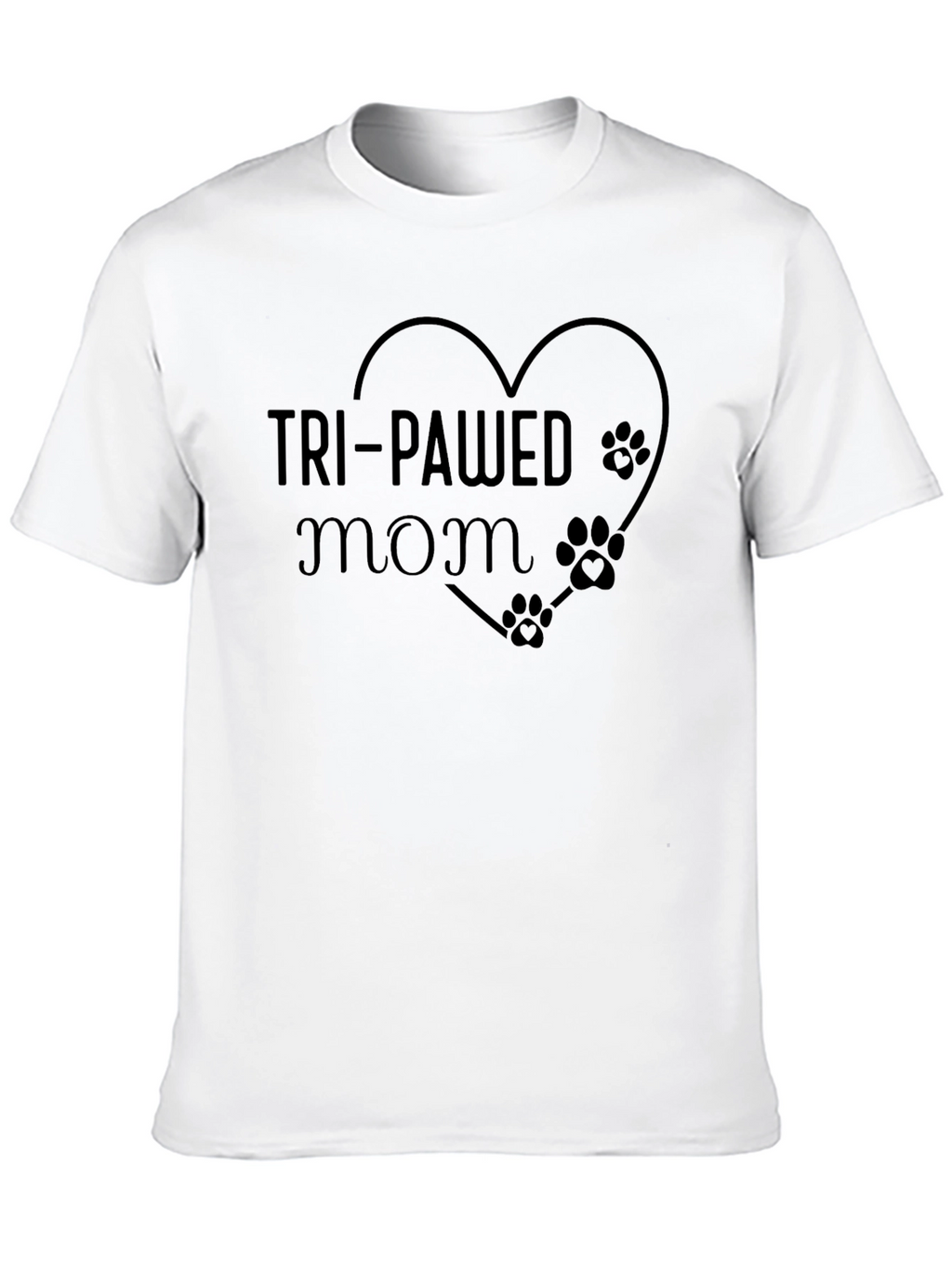 Tri-Pawed Mom T-Shirt - Animal Lovers Tee