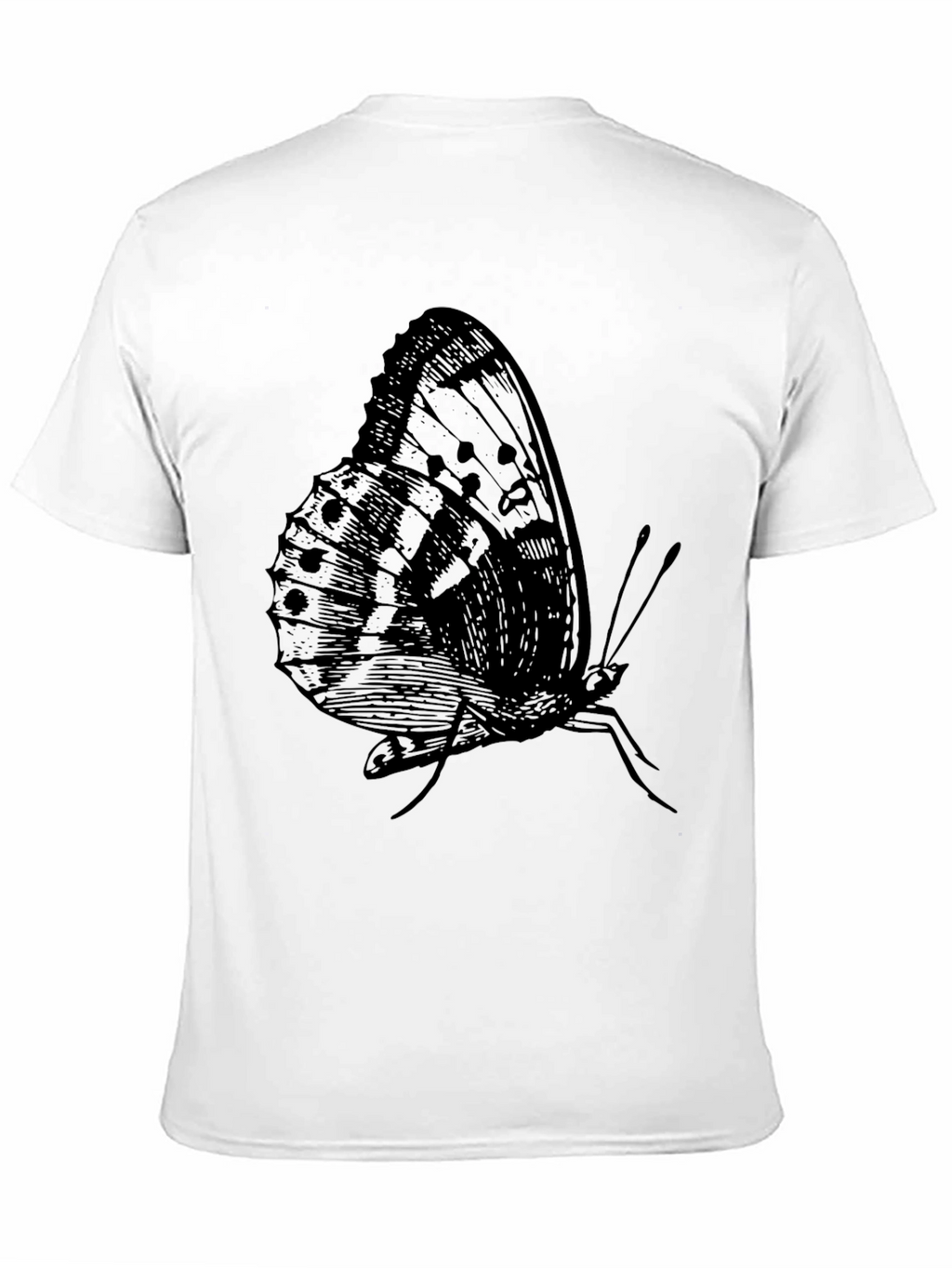 Butterfly Graphic Print Black T-Shirt for Men