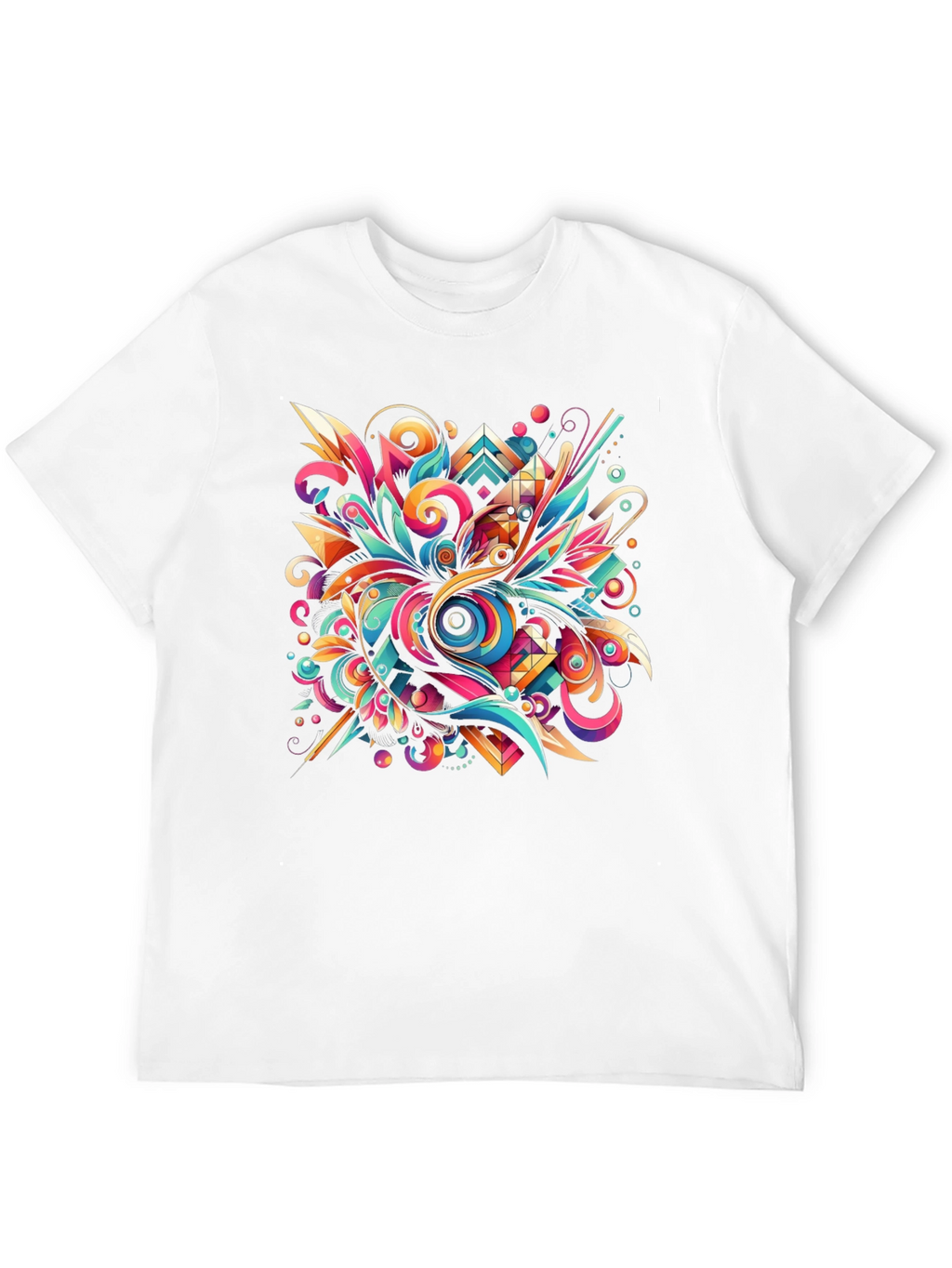 Psychedelic Abstract Art Black T-Shirt