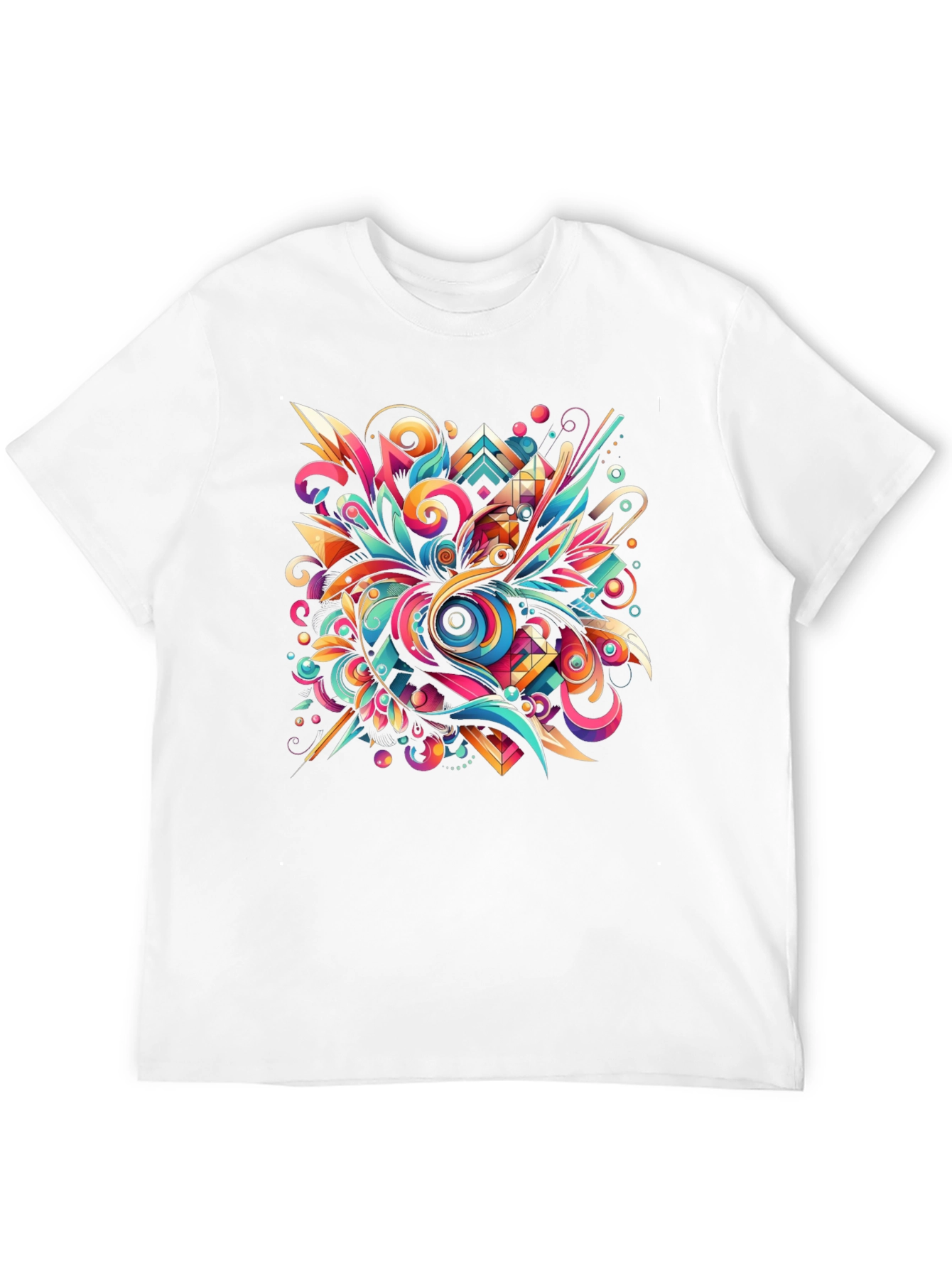 Psychedelic Abstract Art Black T-Shirt