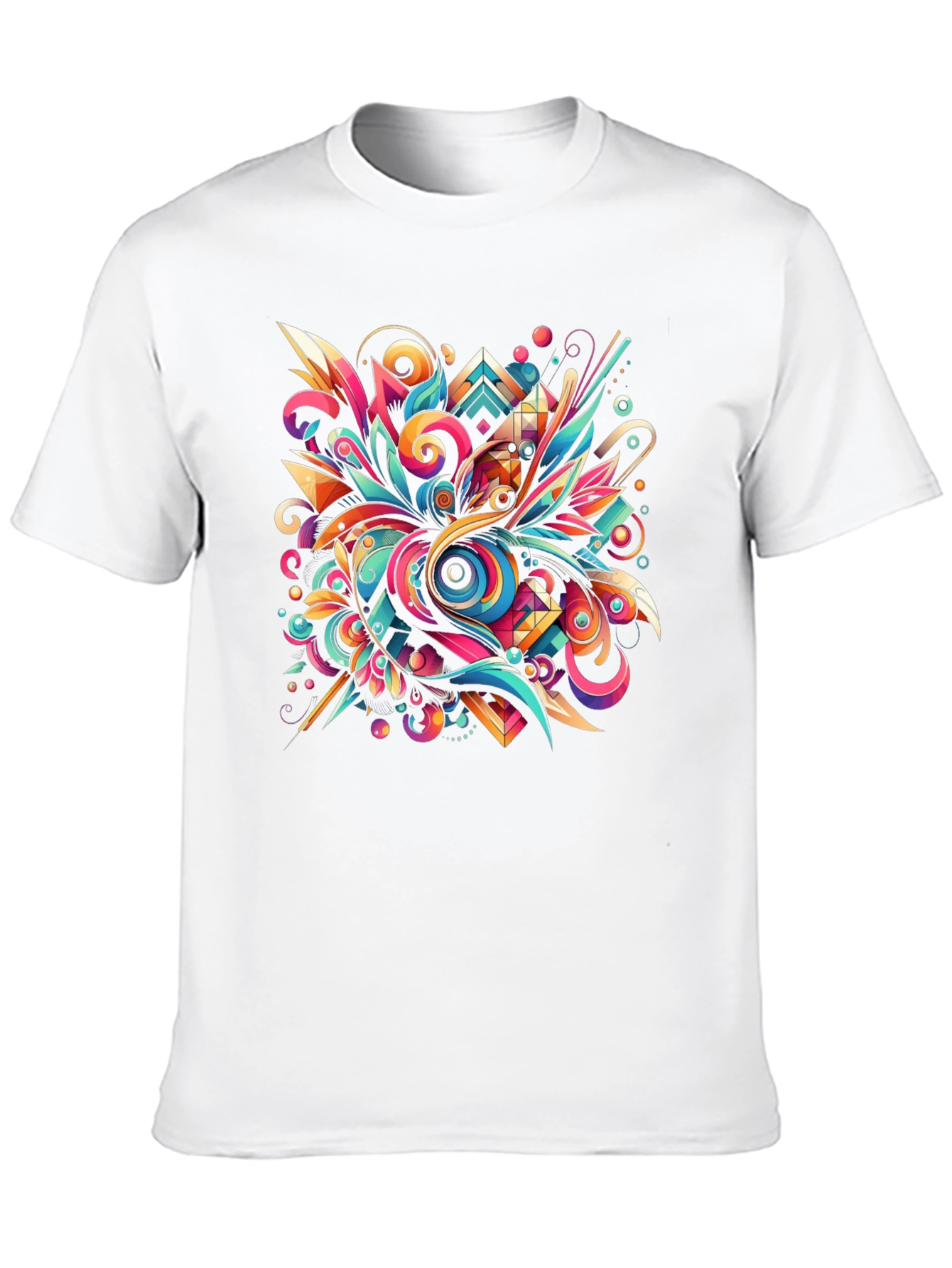 Psychedelic Abstract Art Black T-Shirt