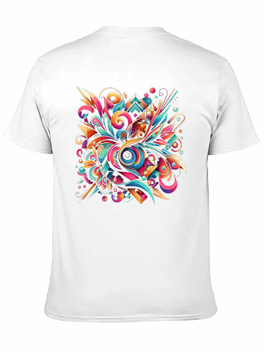 Psychedelic Abstract Art Black T-Shirt