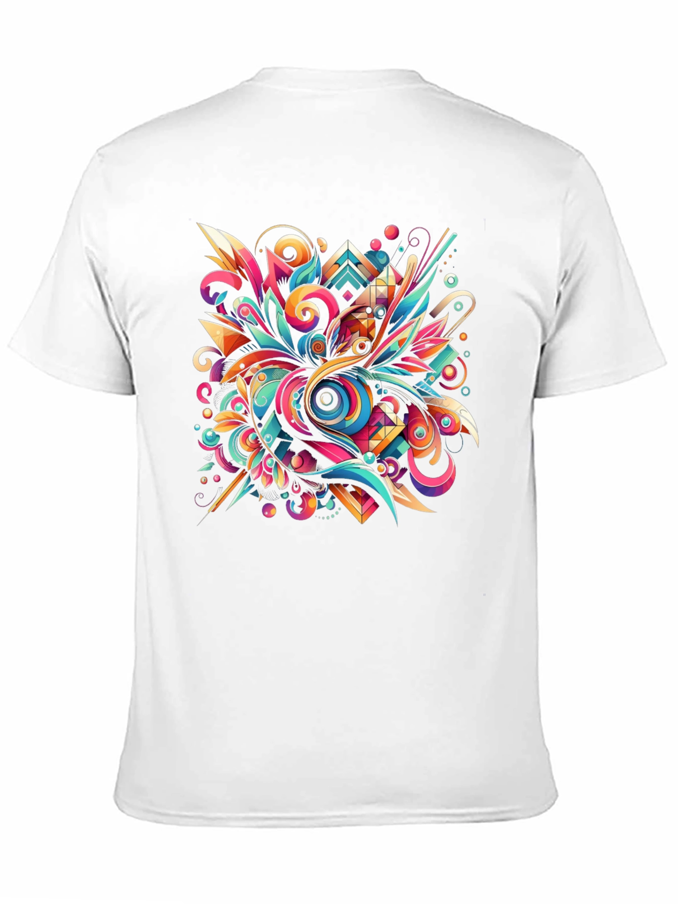 Psychedelic Abstract Art Black T-Shirt