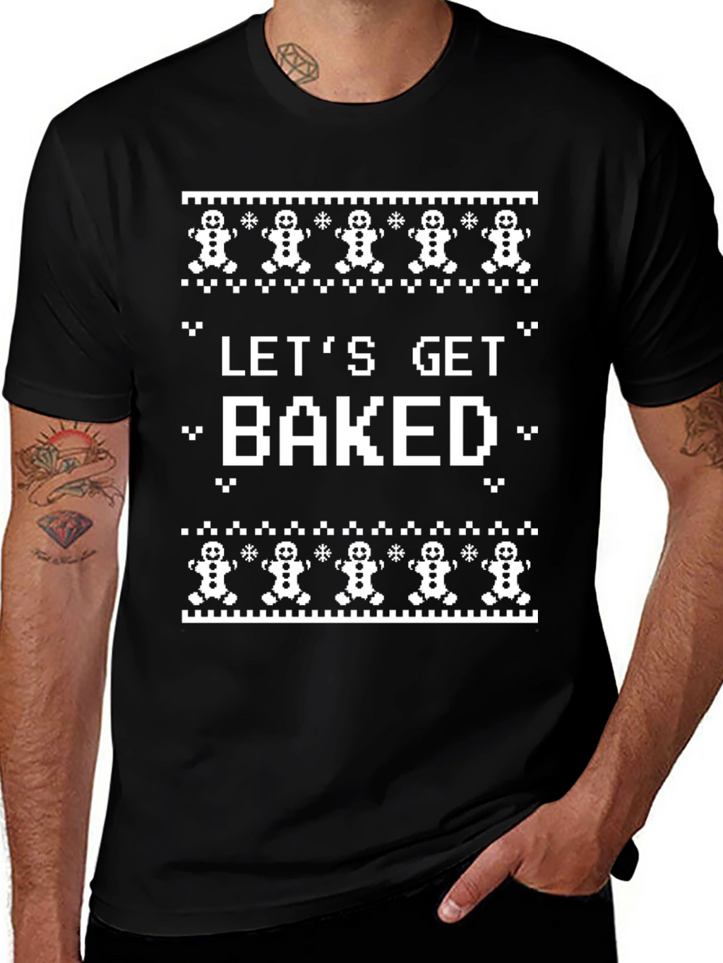 Lets Get Baked Funny Christmas T-Shirt